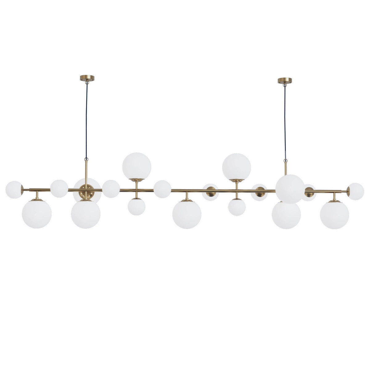 Velaena Chandelier Brass Glass Globe
