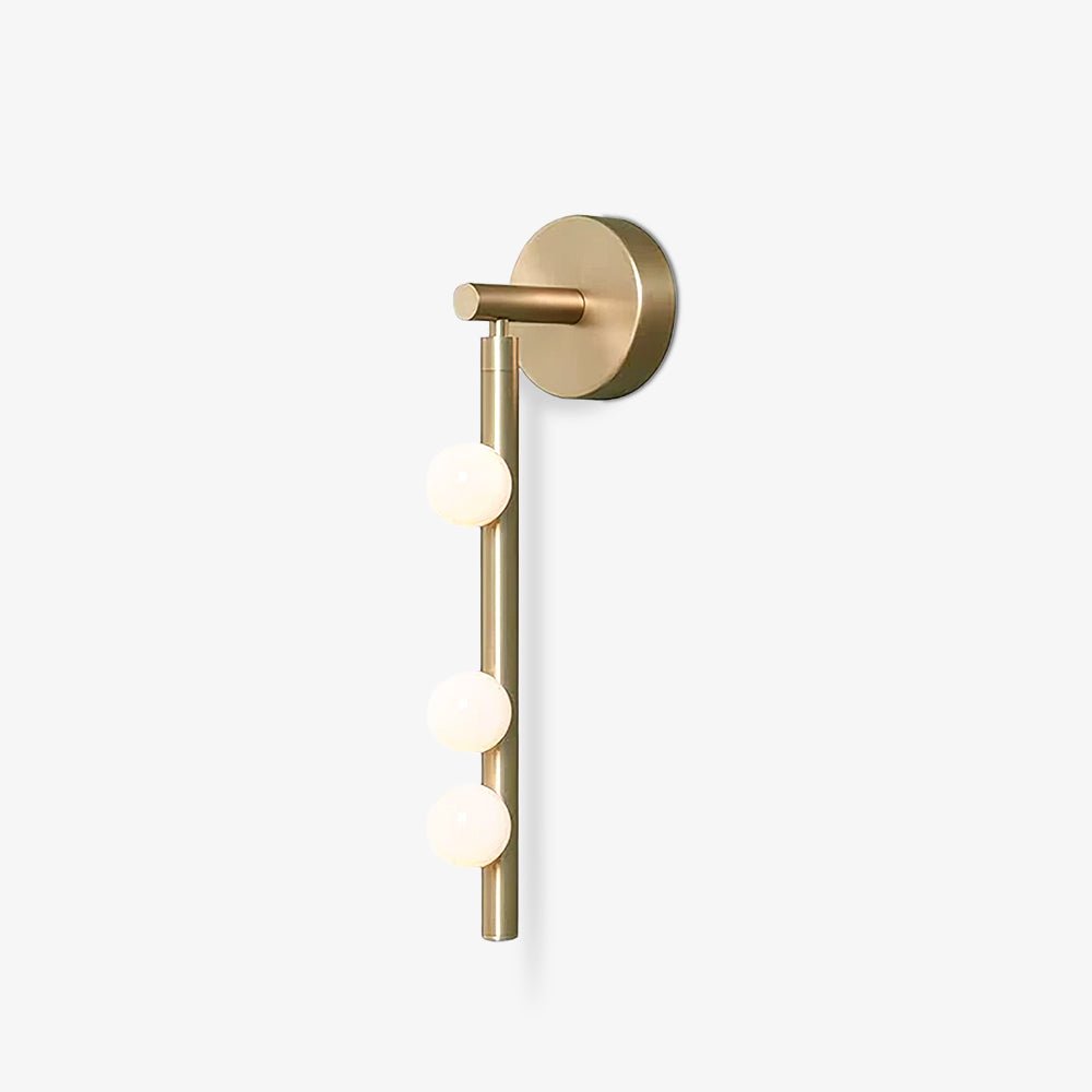 Pamela Tube Plug-in Brass Glass Wall Lamp