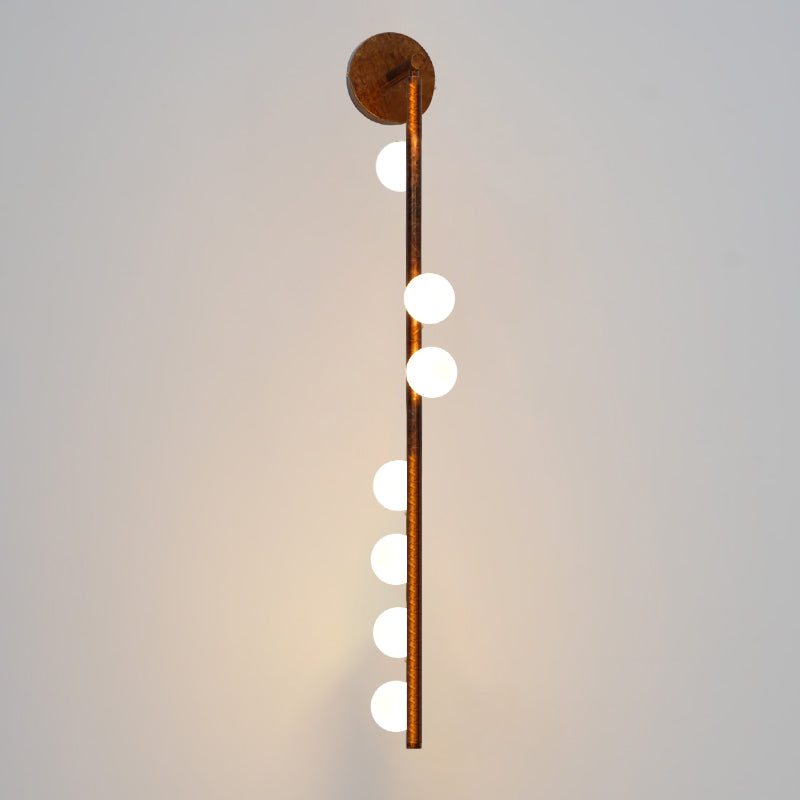 Rory Modern Minimalist Tube Brass Glass Wall Lamp - Neutral Decor