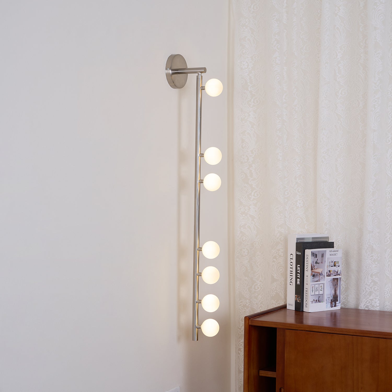Rory Modern Minimalist Tube Brass Glass Wall Lamp - Neutral Decor