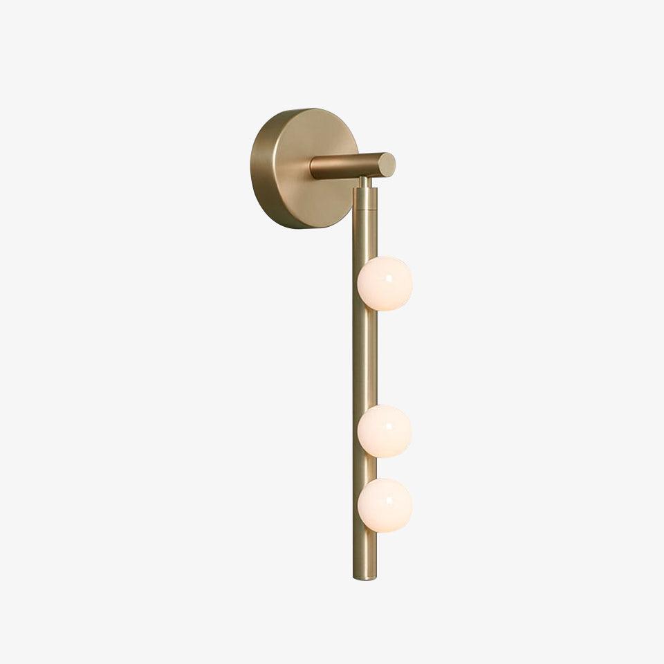 Pamela Tube Plug-in Brass Glass Wall Lamp
