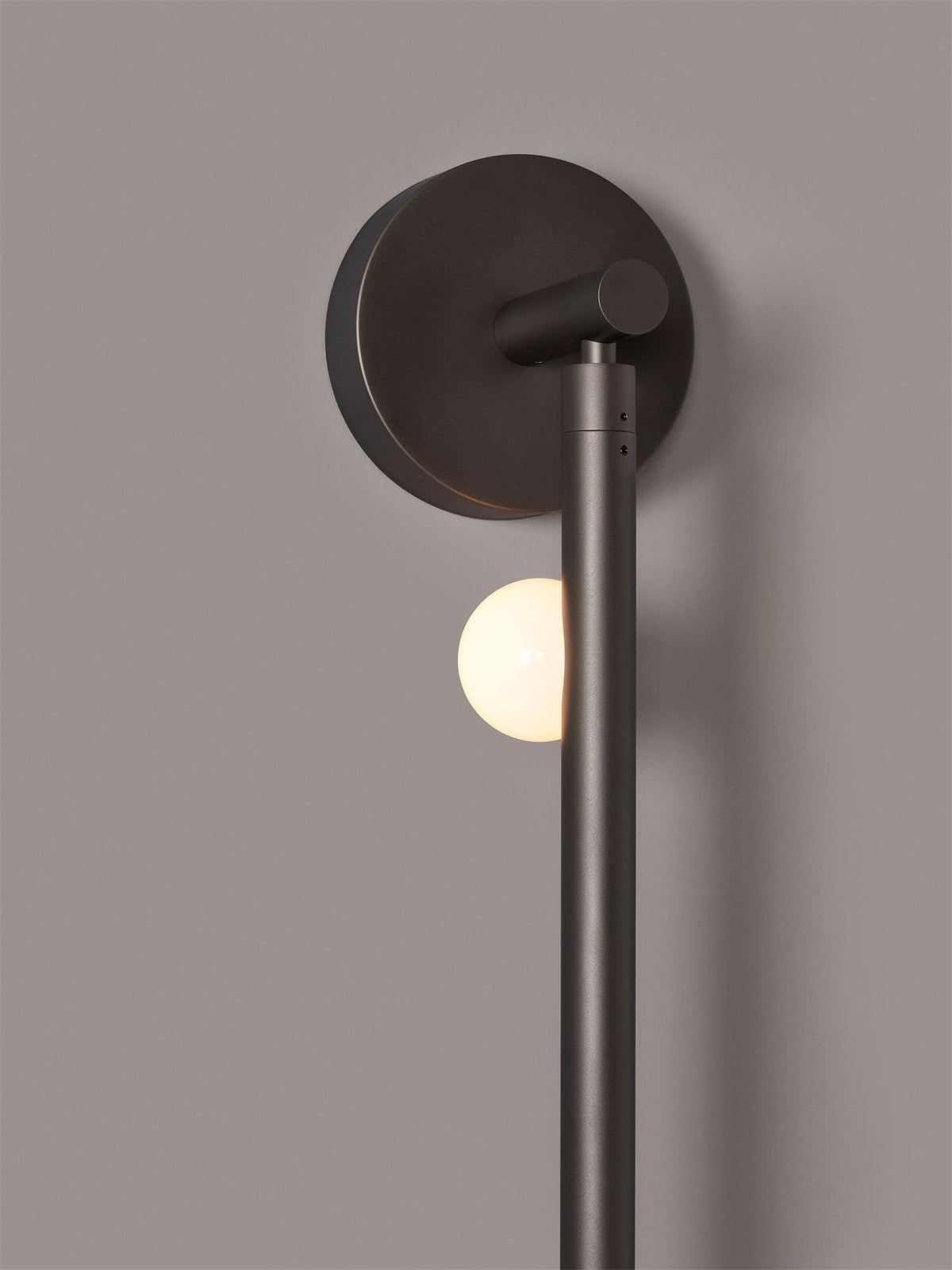 Rory Modern Minimalist Tube Brass Glass Wall Lamp