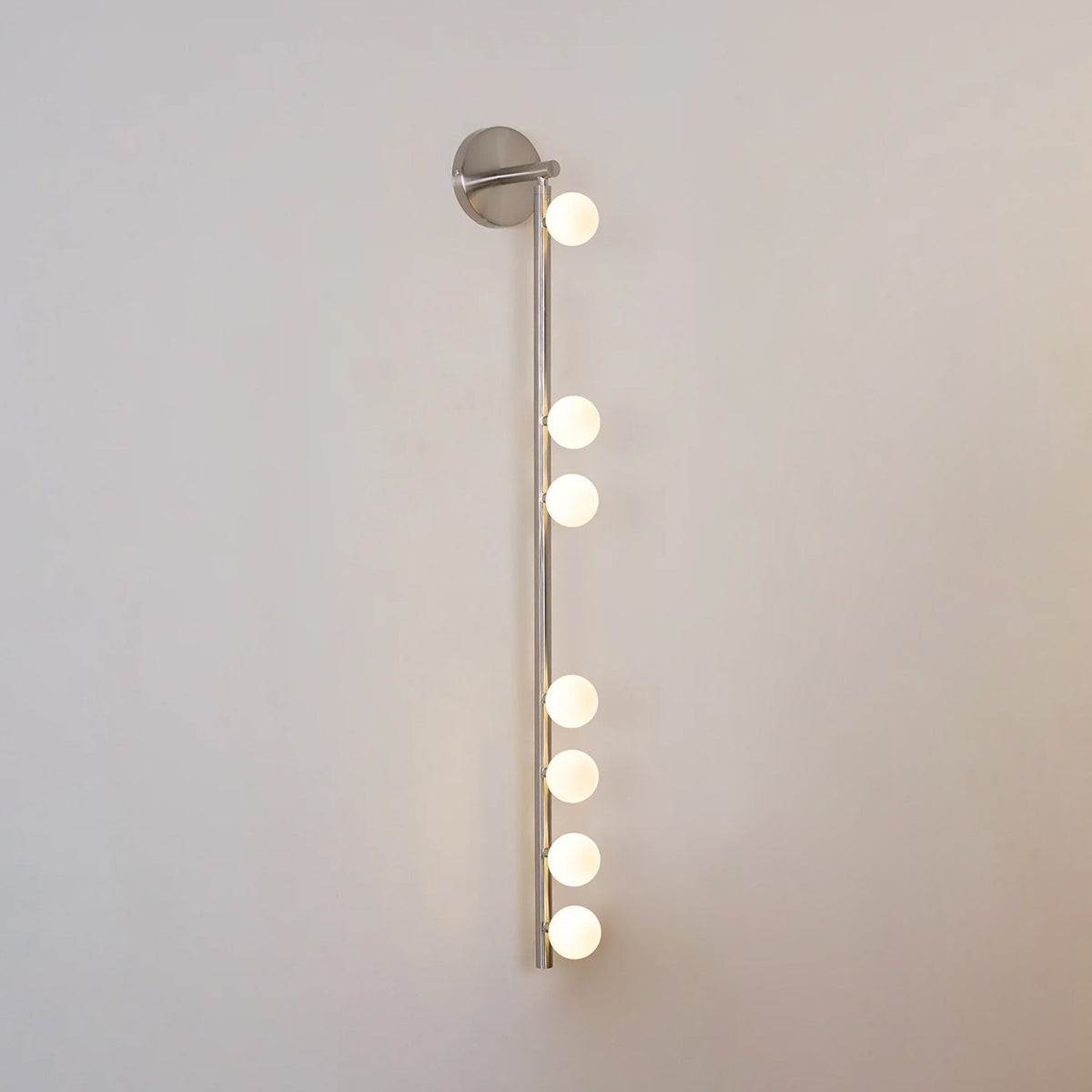 Rory Modern Minimalist Tube Brass Glass Wall Lamp