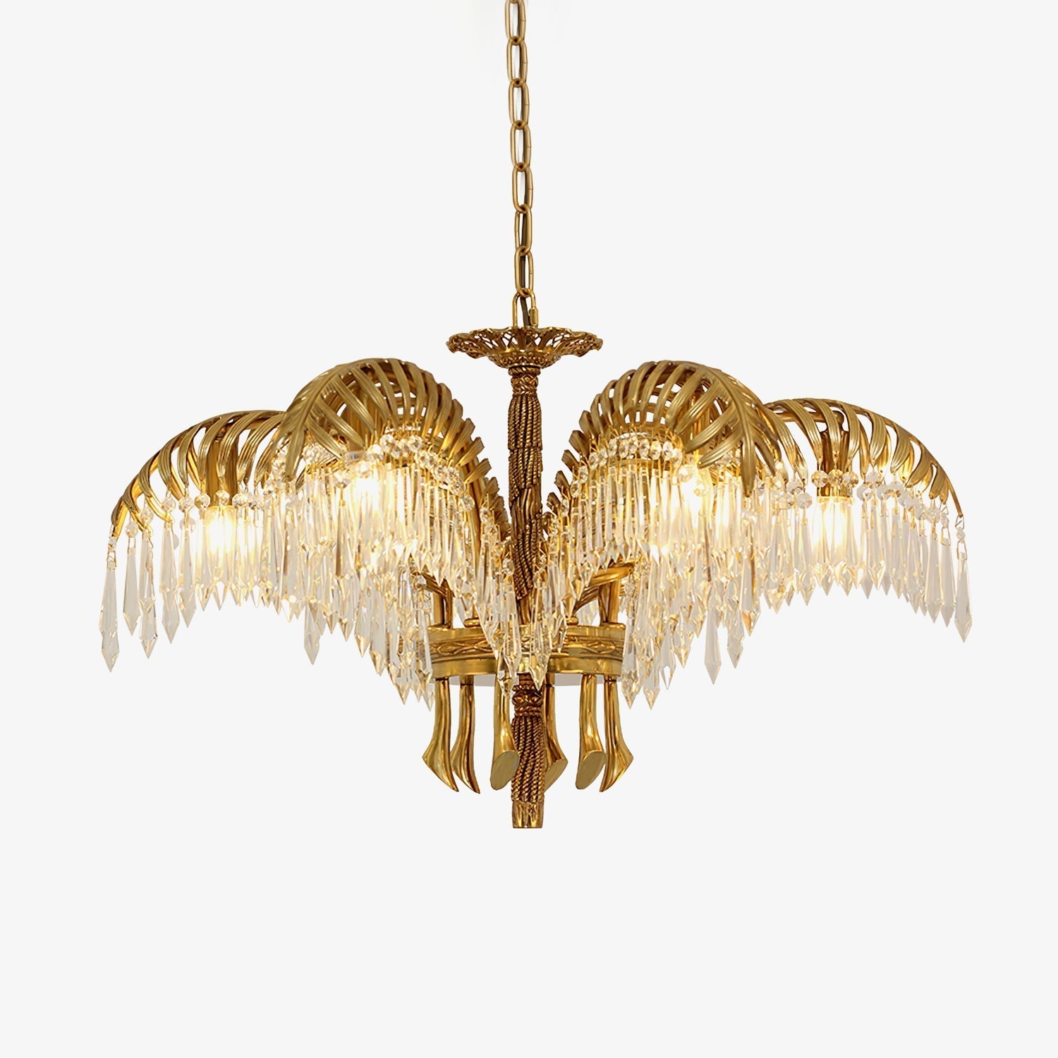 Odoraris Regal Brass Crystal Chandelier - Neutral Decor