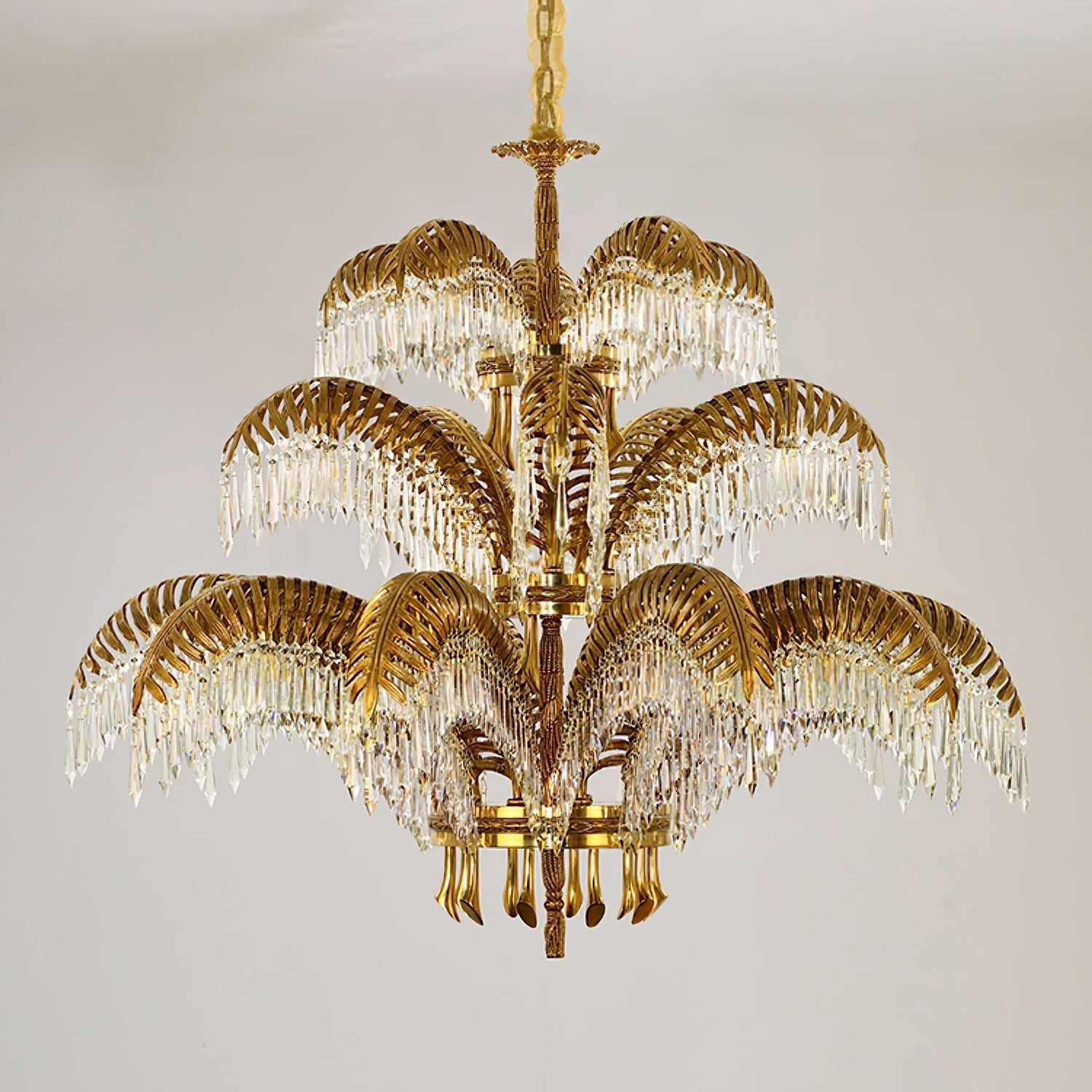 Odoraris Regal Brass Crystal Chandelier - Neutral Decor