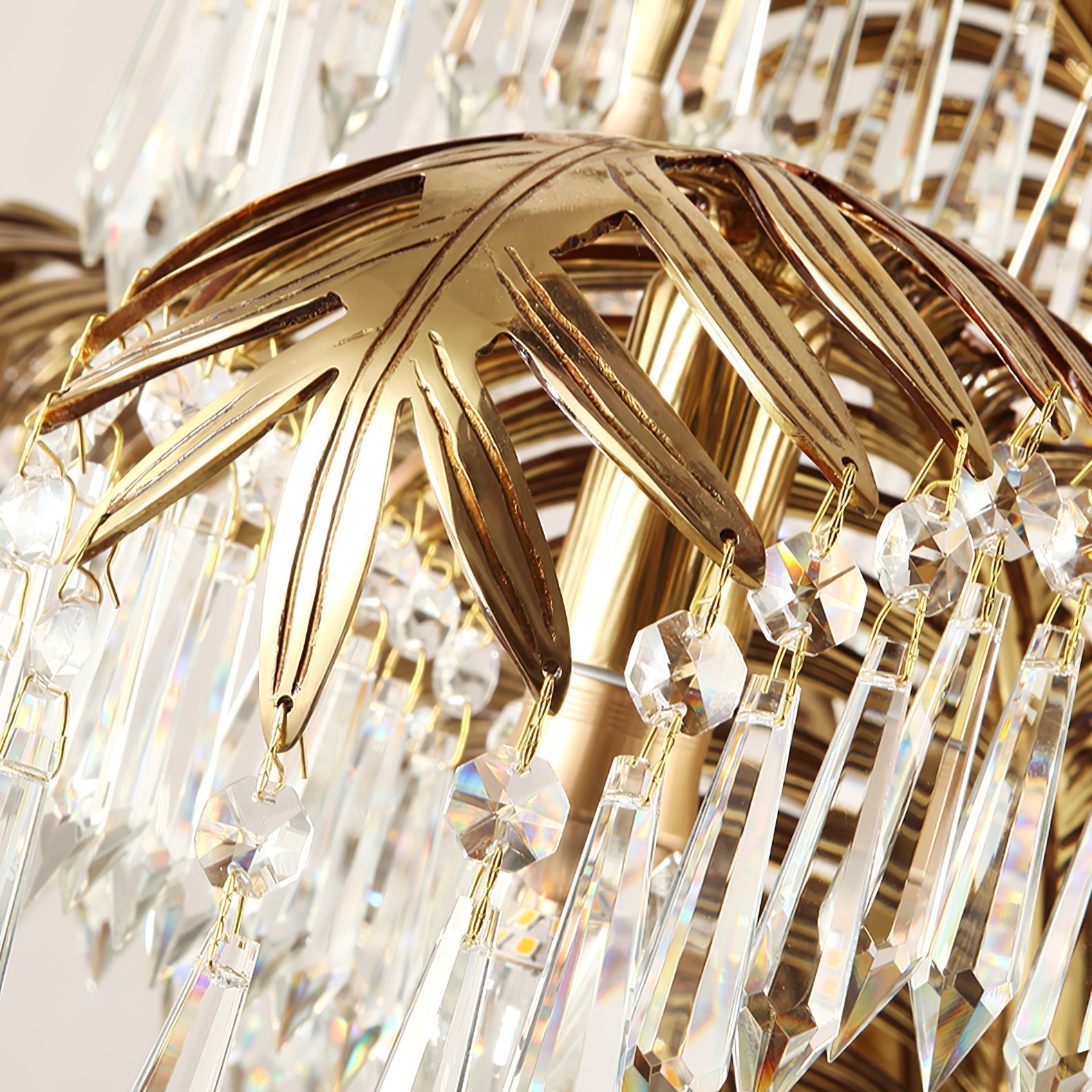 Odoraris Regal Brass Crystal Chandelier - Neutral Decor