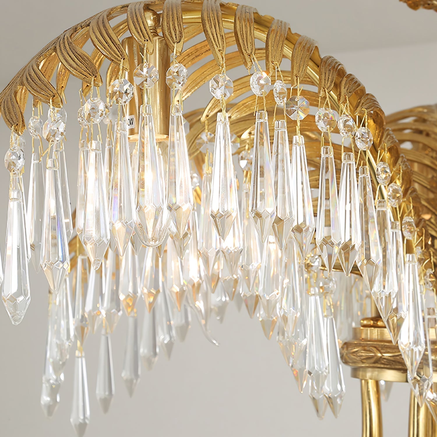 Kilwen Regal Brass Crystal Chandelier