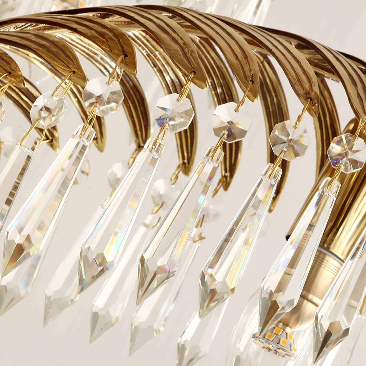 Kilwen Regal Brass Crystal Chandelier