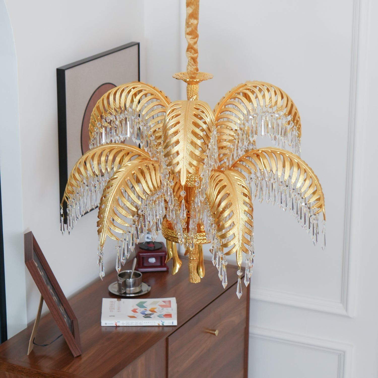 Kilwen Regal Brass Crystal Chandelier