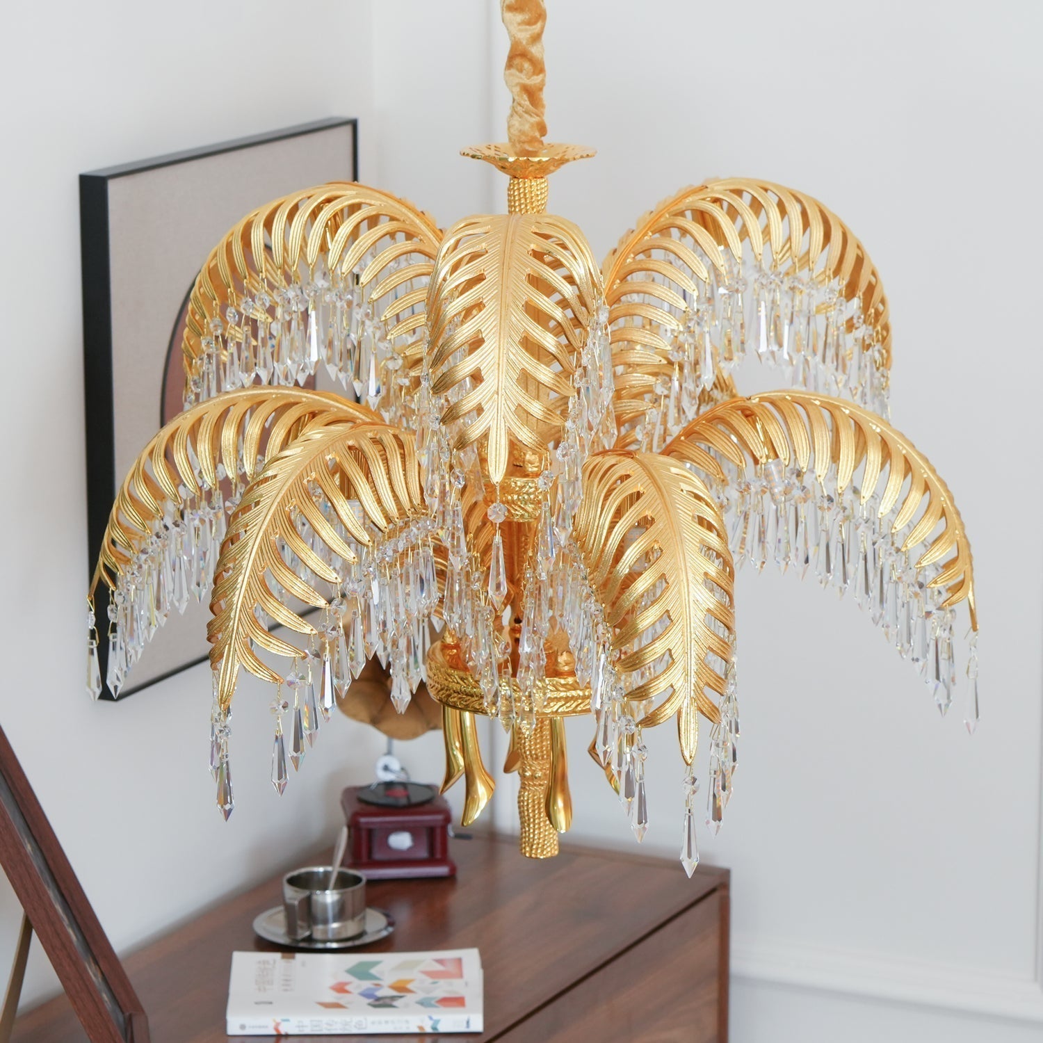 Kilwen Regal Brass Crystal Chandelier