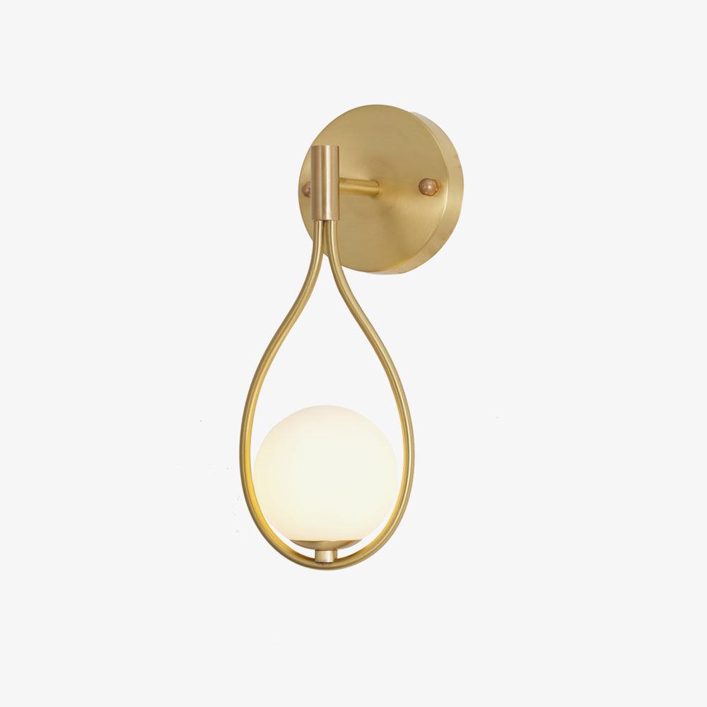 Eiralaya Modern Minimalist Vanity Brass Glass Wall Lamp