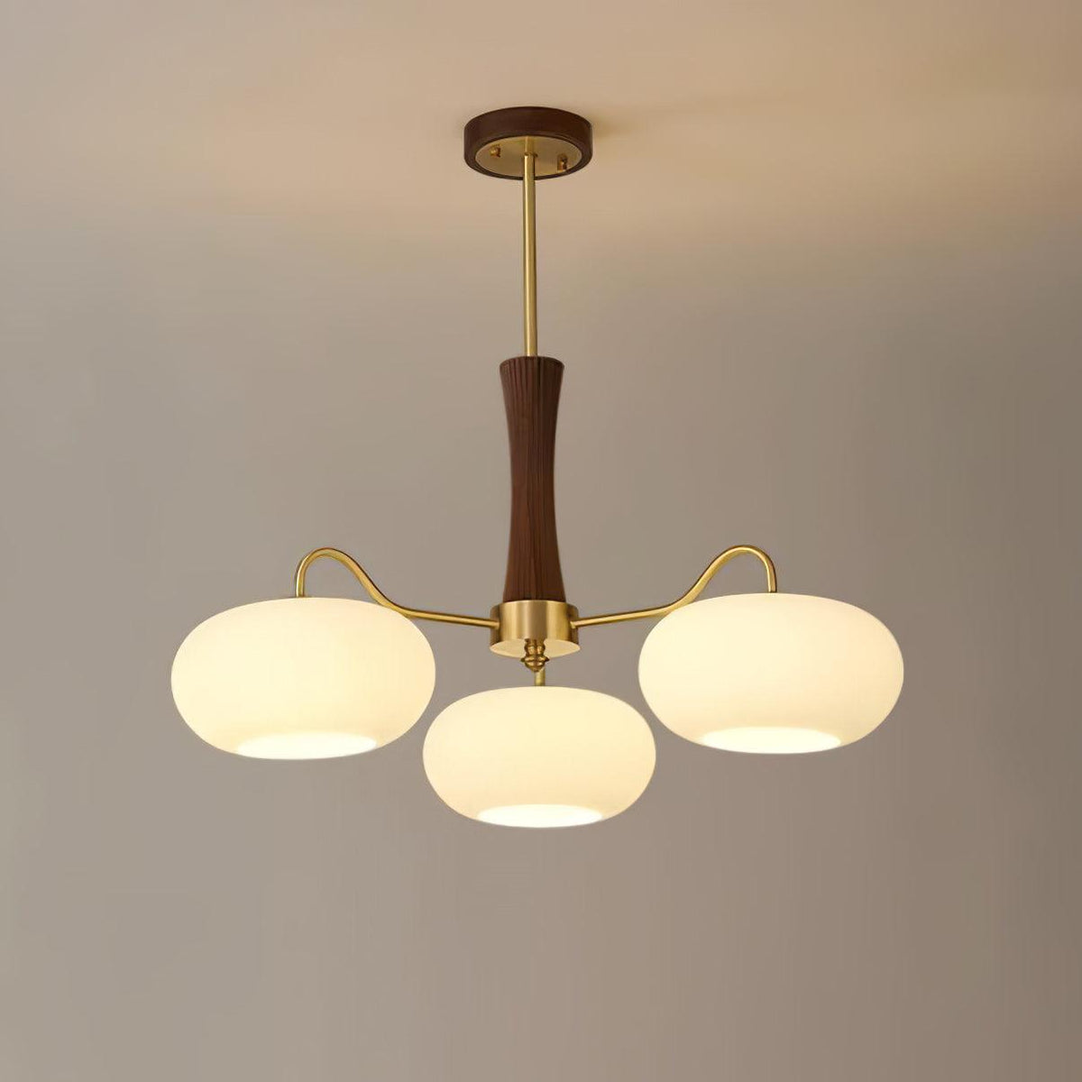Fiorella Vintage Brass Wooden Chandelier