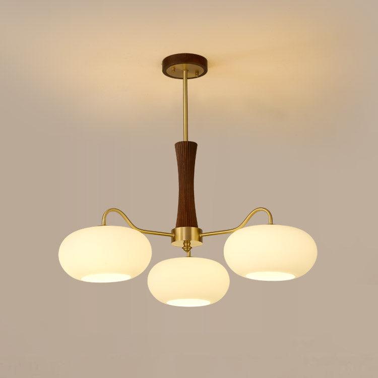 Fiorella Vintage Brass Wooden Chandelier