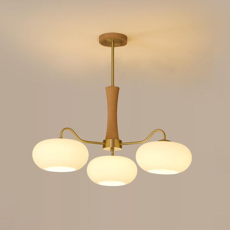 Fiorella Vintage Brass Wooden Chandelier