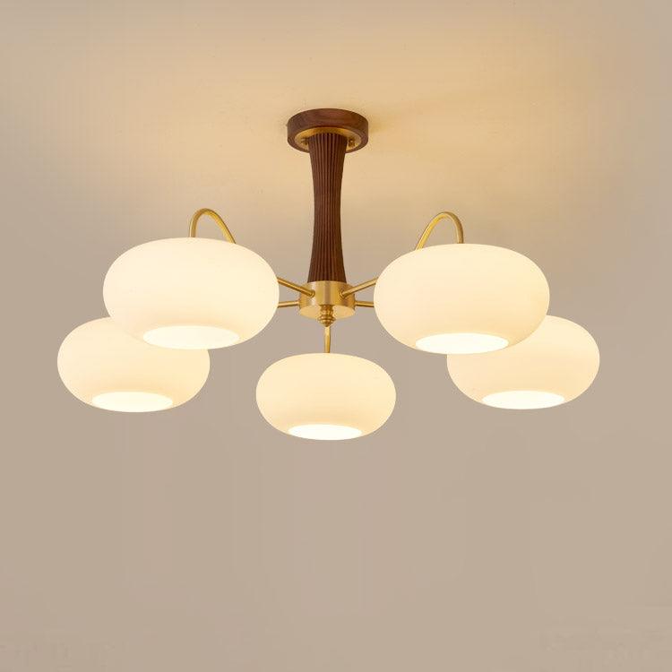 Fiorella Vintage Brass Wooden Chandelier