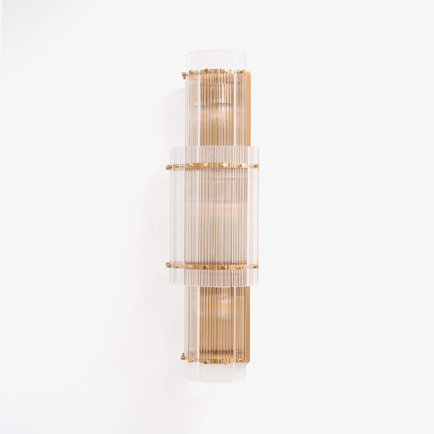 Liorivise Wall Light Layered Glass Rods Copper Modern Vertical
