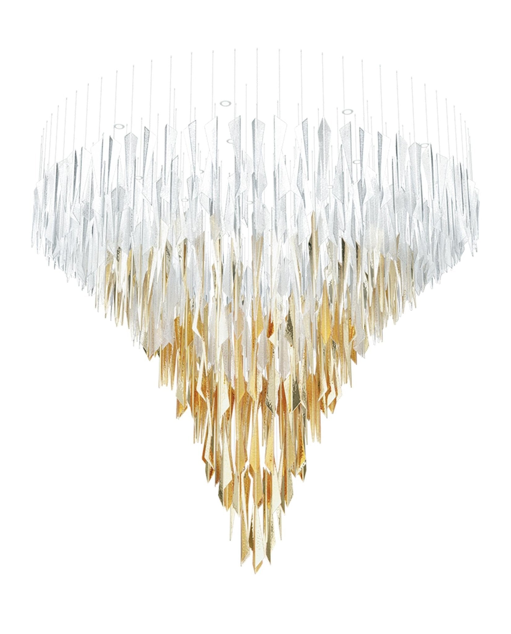 Nyvinia Glass Feather-Shape Chandelier