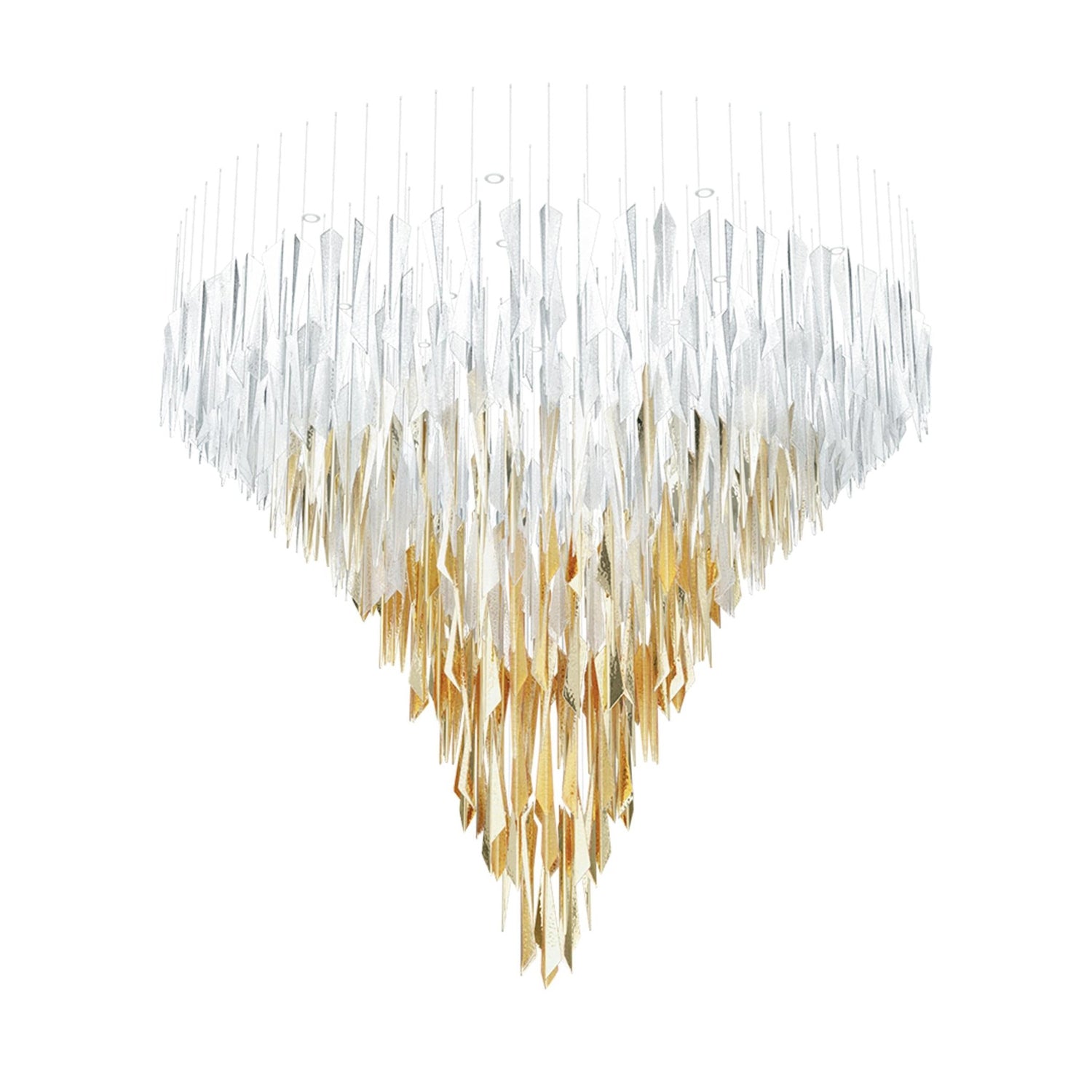 Nyvinia Glass Feather-Shape Chandelier