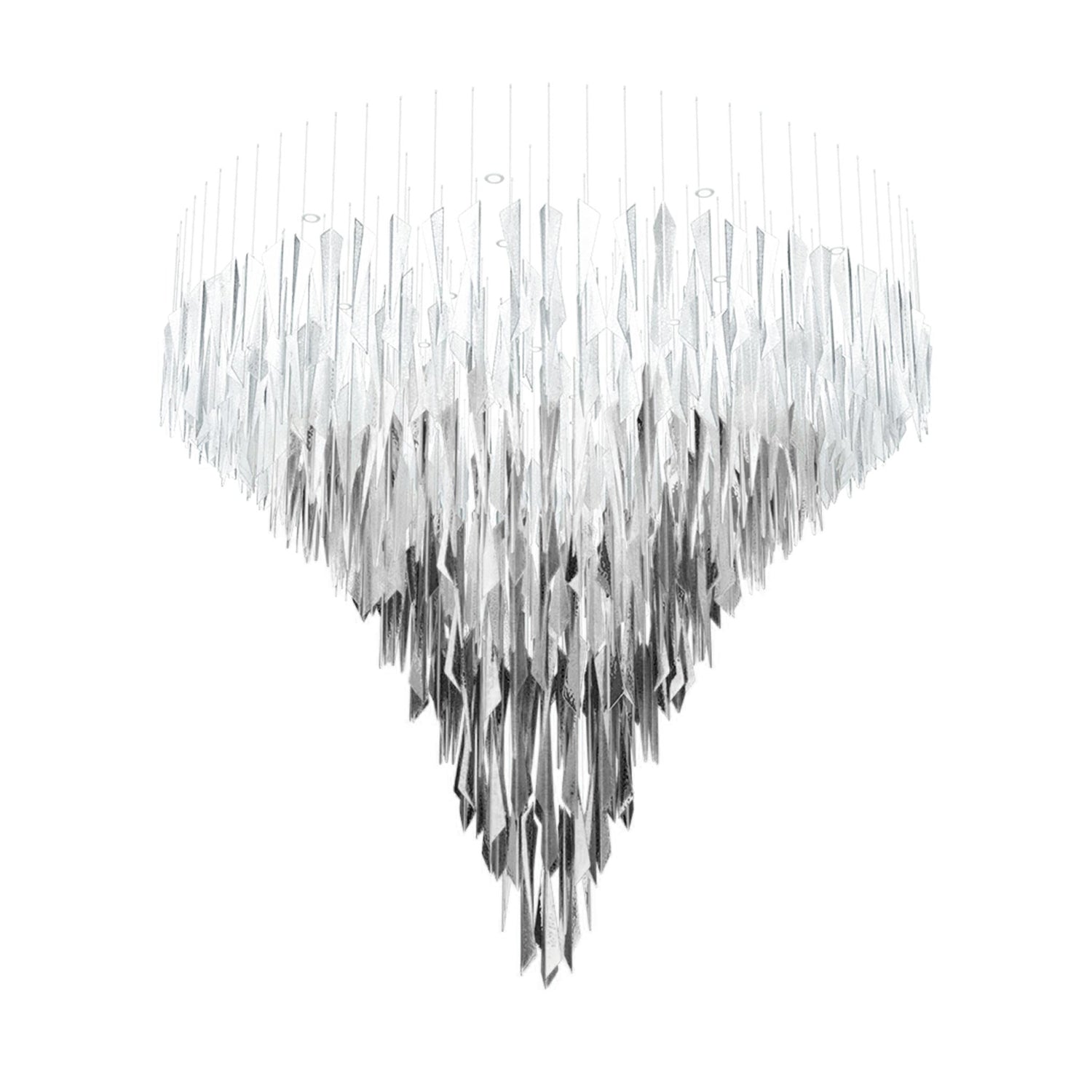 Nyvinia Glass Feather-Shape Chandelier
