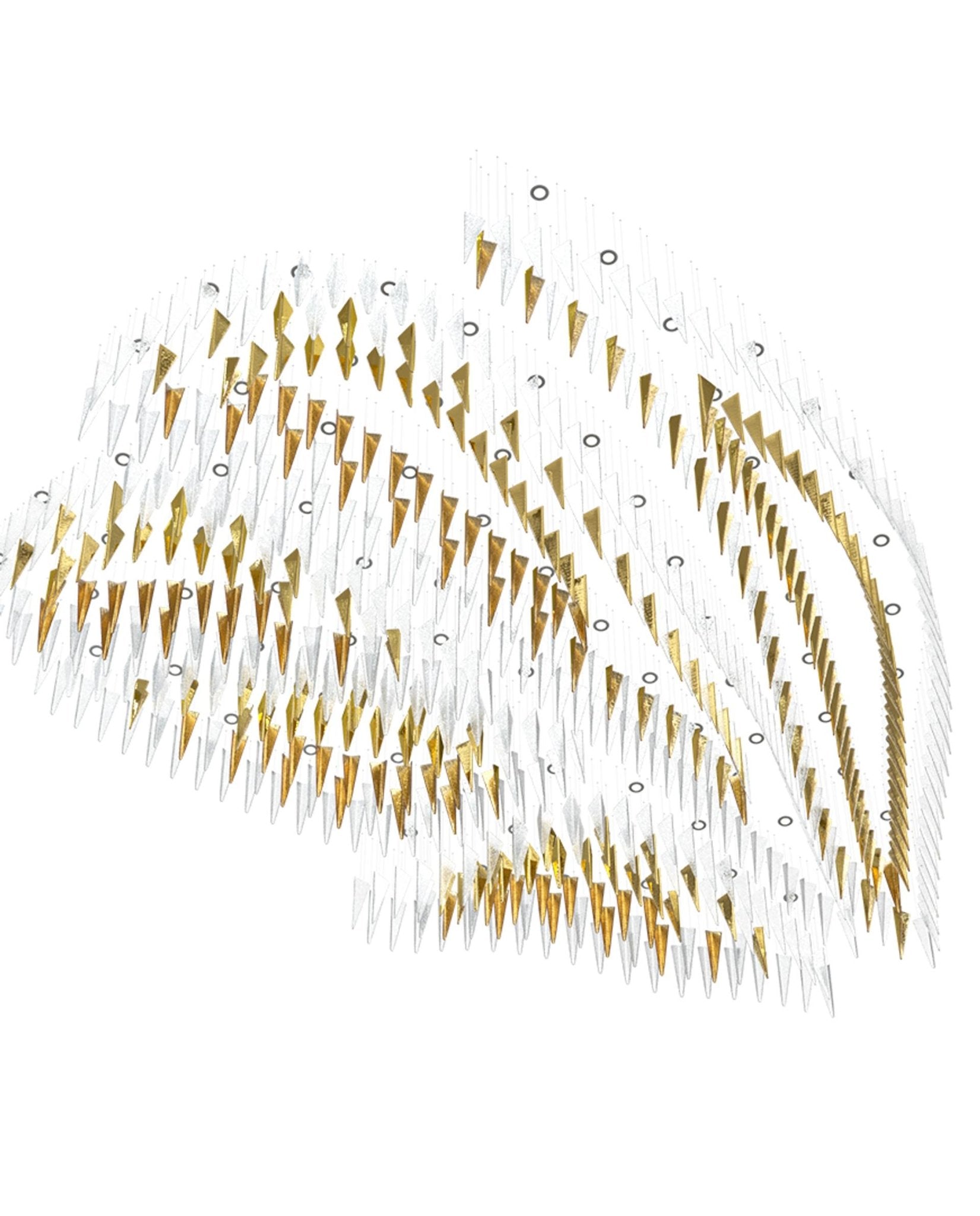 Nyvinia Glass Feather-Shape Chandelier