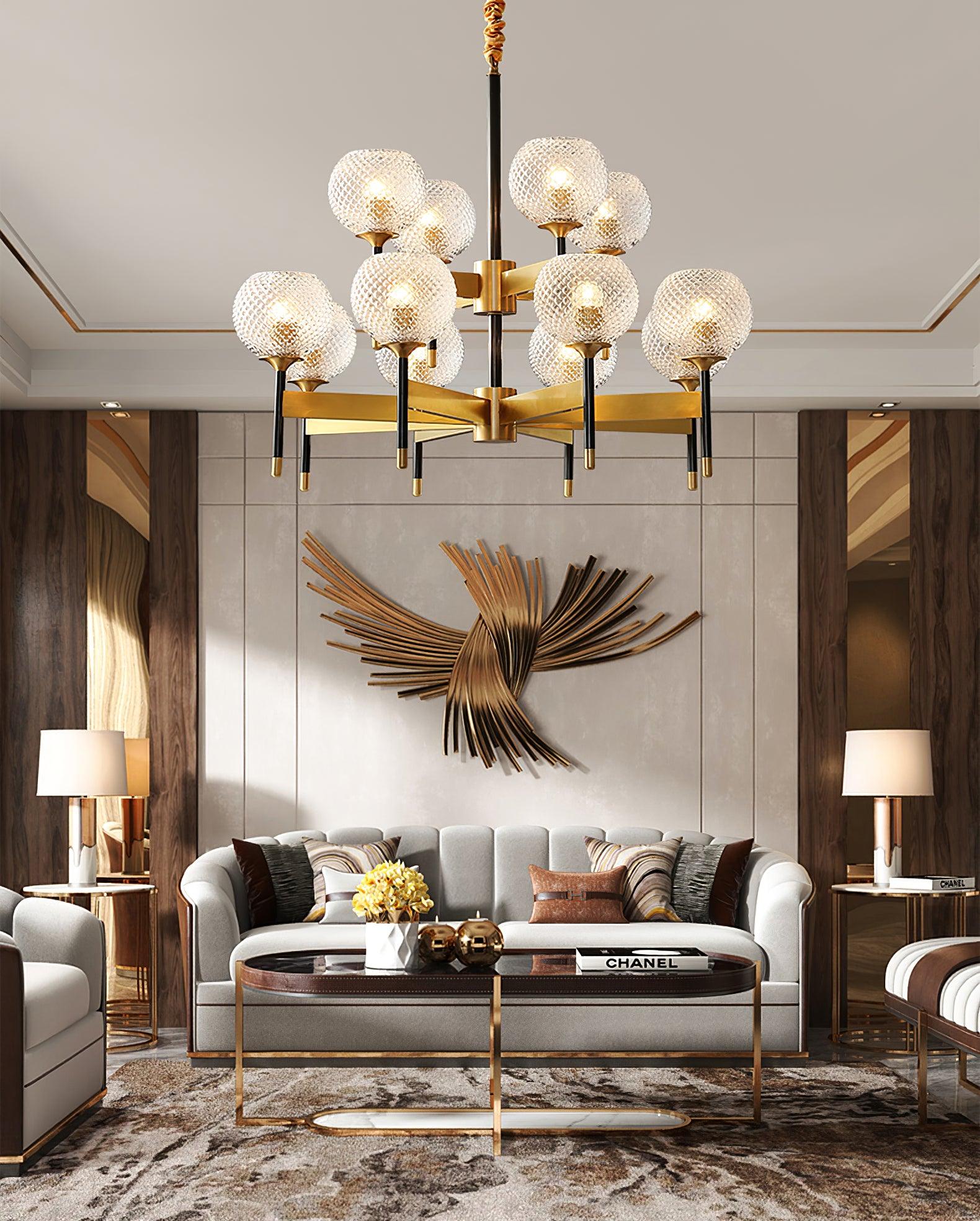 Glint Modern Brass Chandelier
