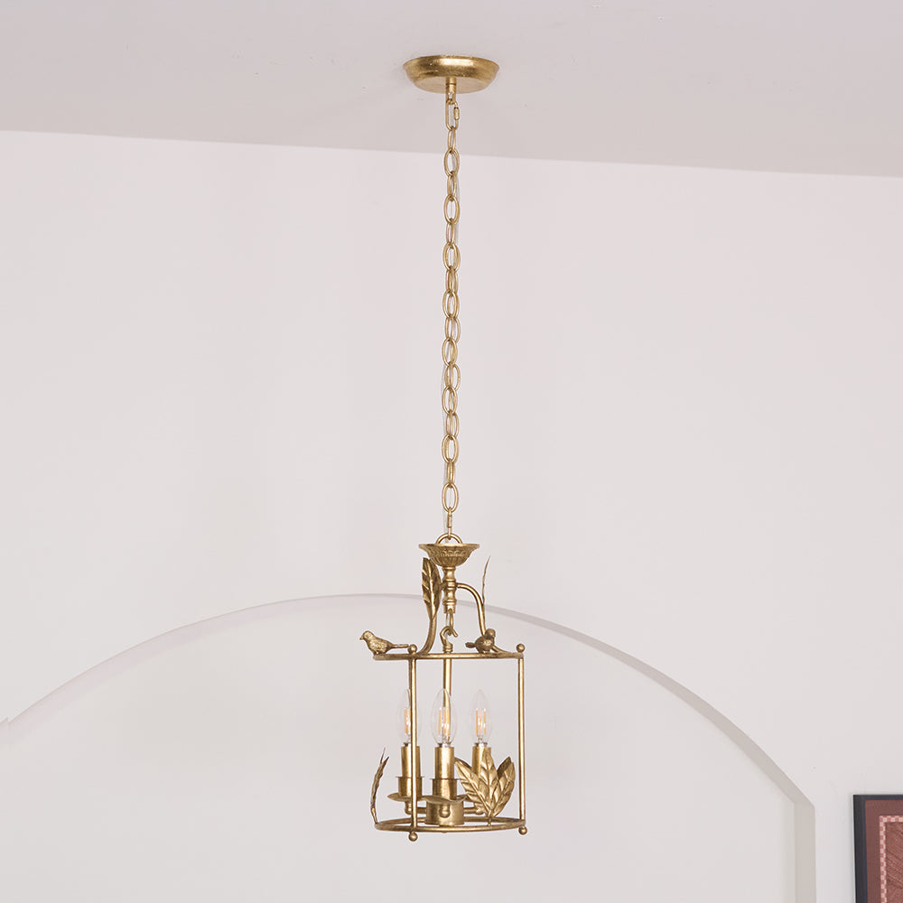 Arlen Baroque Style Metal Lantern Pendant Light