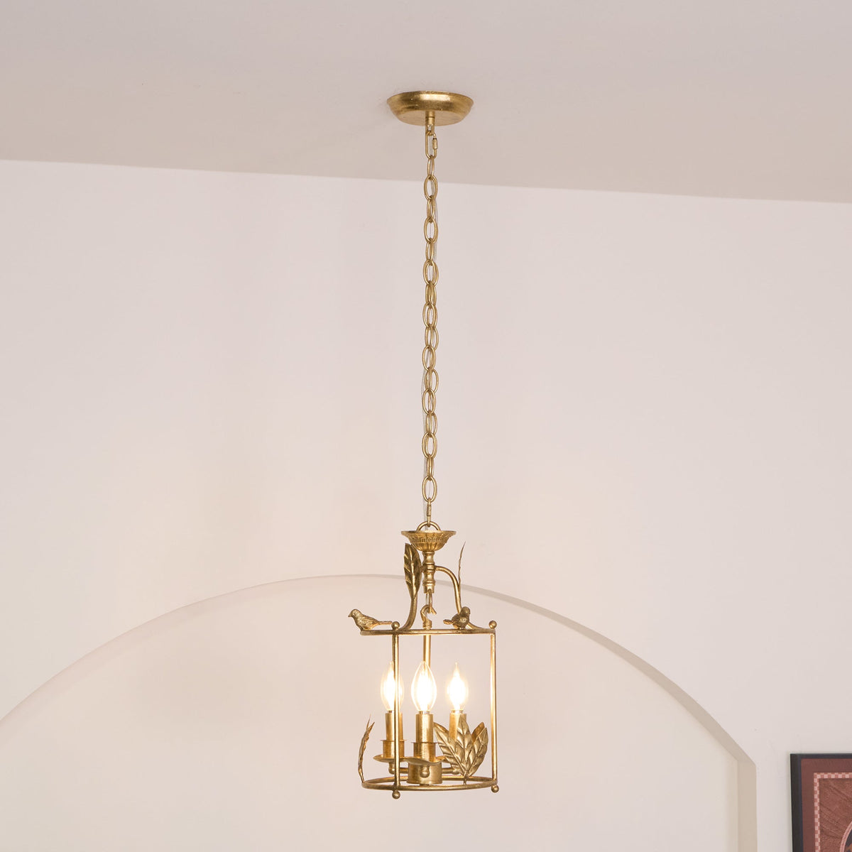 Arlen Baroque Style Metal Lantern Pendant Light