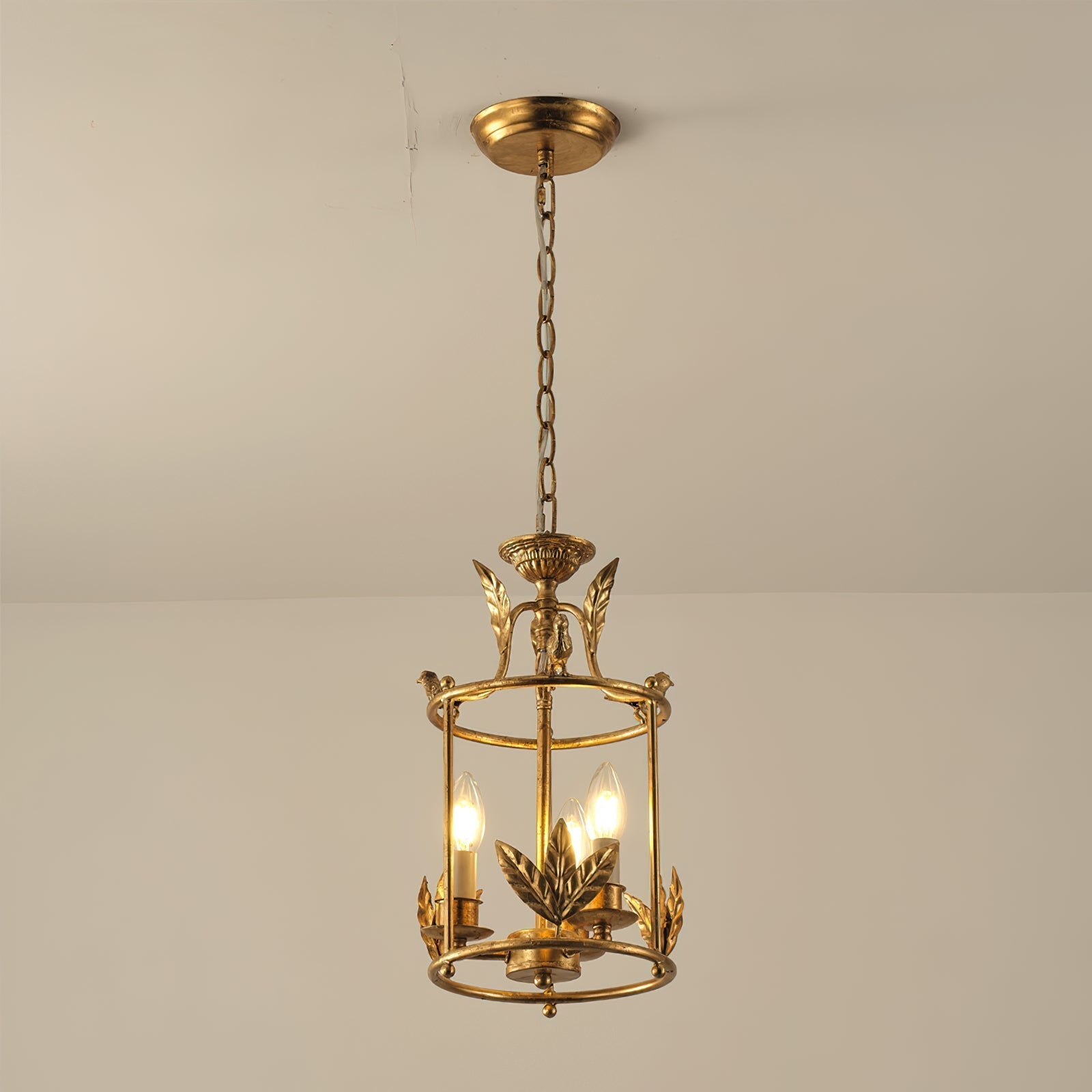 Arlen Baroque Style Metal Lantern Pendant Light