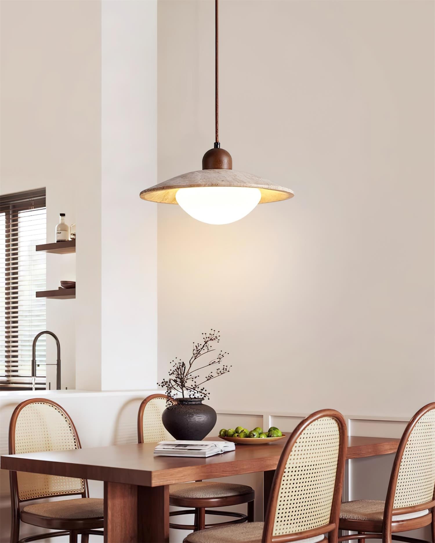 Ritta Pendant Lamp Travertine Minimalist - Neutral Decor