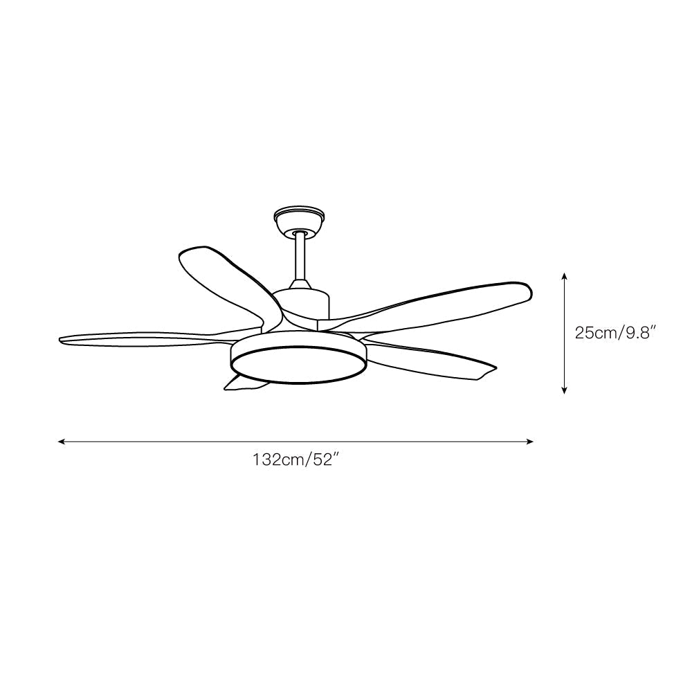 Nielsen Ceiling Fan Light Wood Color