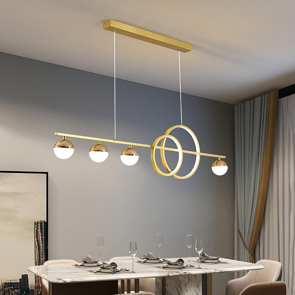 Aviniel Contemporary Brass Pendant Light