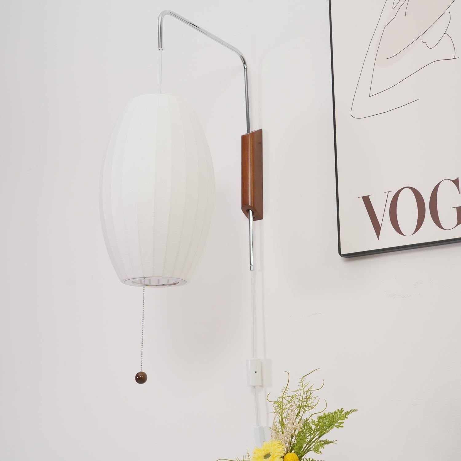Hugo Wall Sconce Walnut Ball