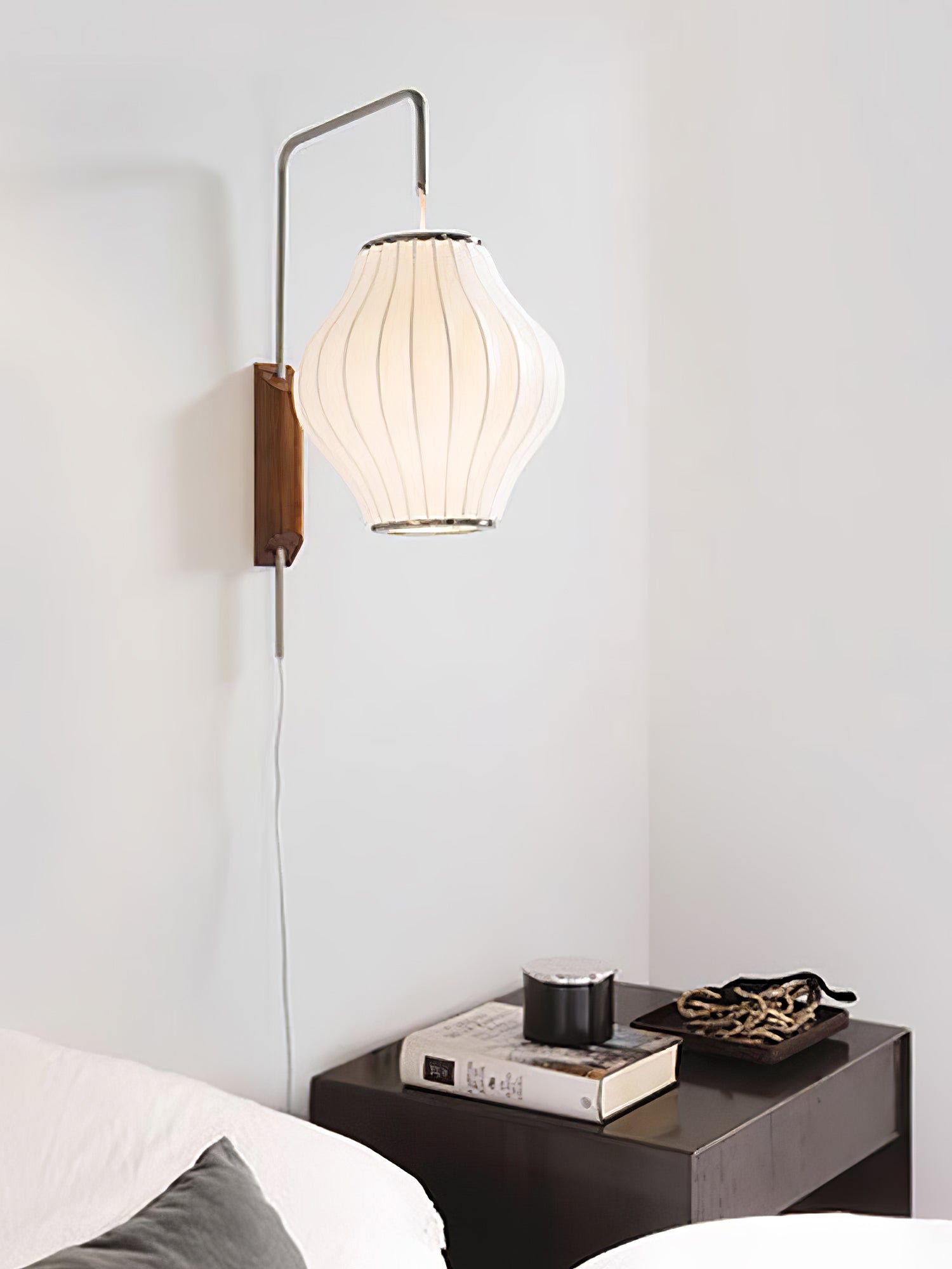 Lustra Wall Sconce Walnut Ball - Neutral Decor