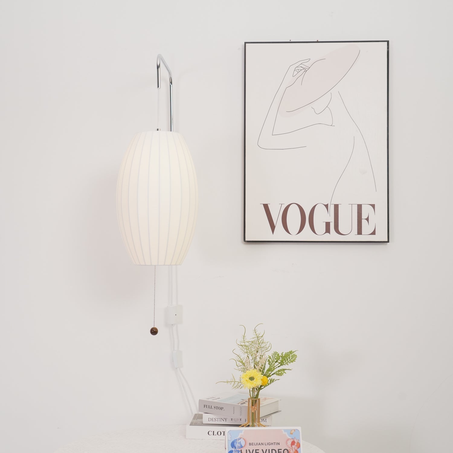 Lustra Wall Sconce Walnut Ball - Neutral Decor