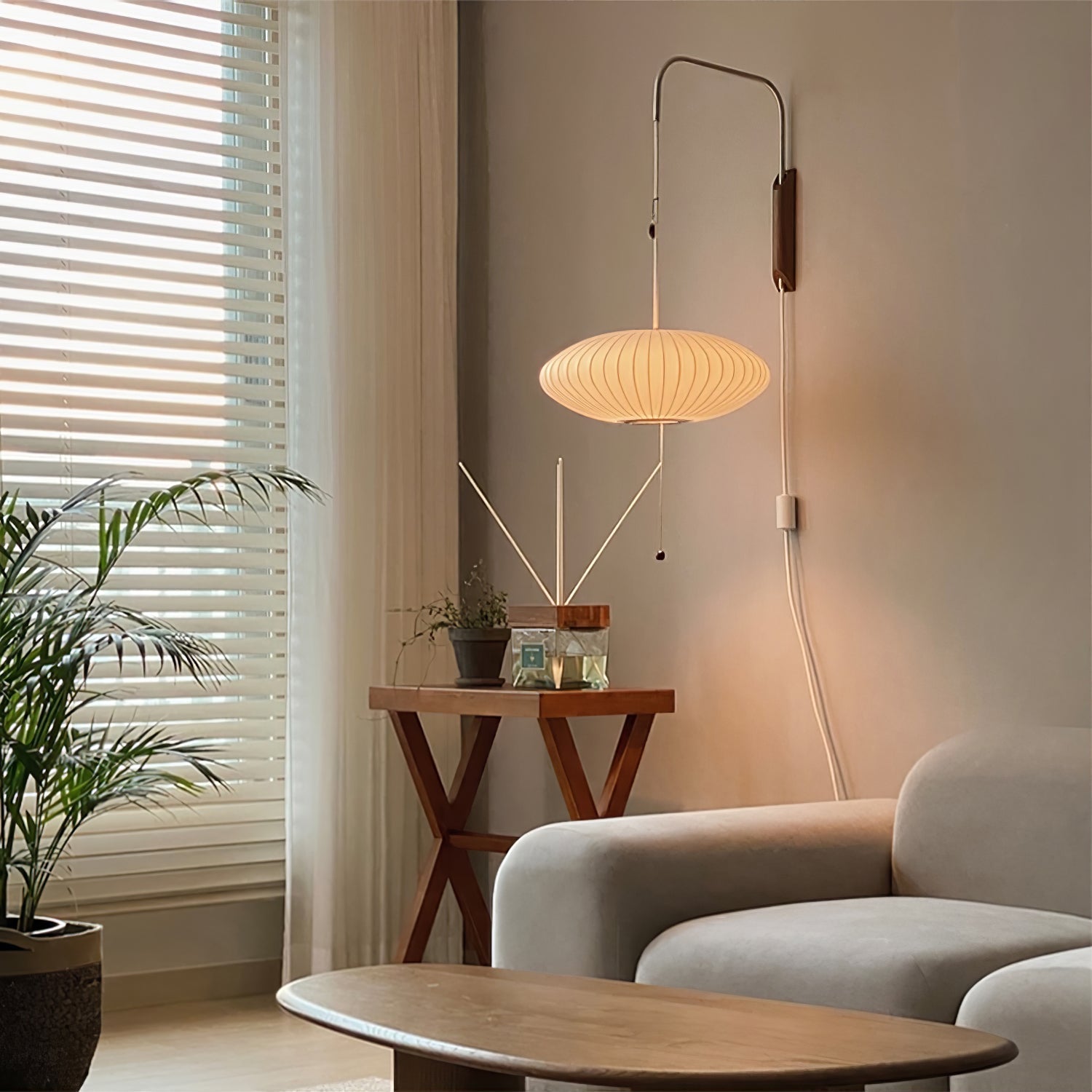 Hugo Wall Sconce Walnut Ball
