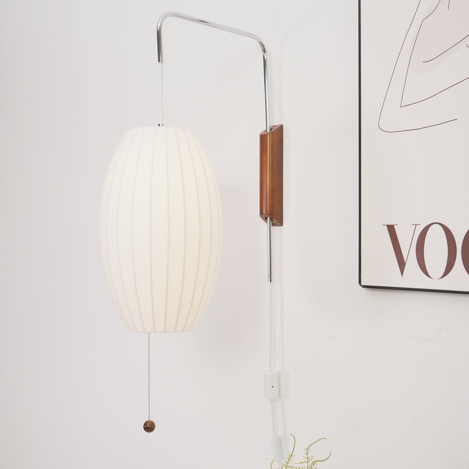 Lustra Wall Sconce Walnut Ball - Neutral Decor