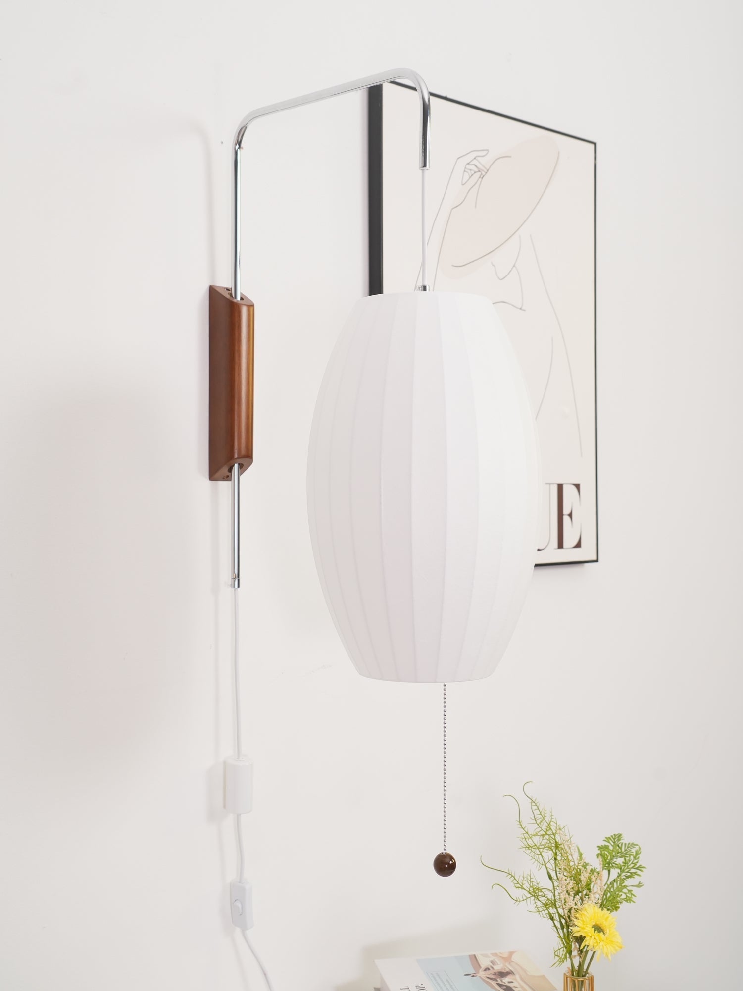 Hugo Wall Sconce Walnut Ball