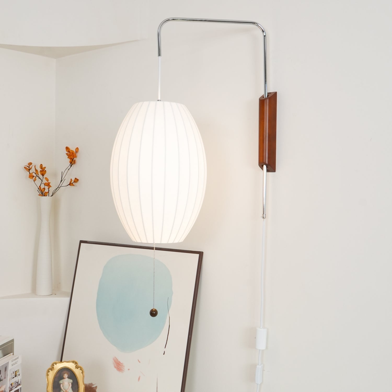 Hugo Wall Sconce Walnut Ball