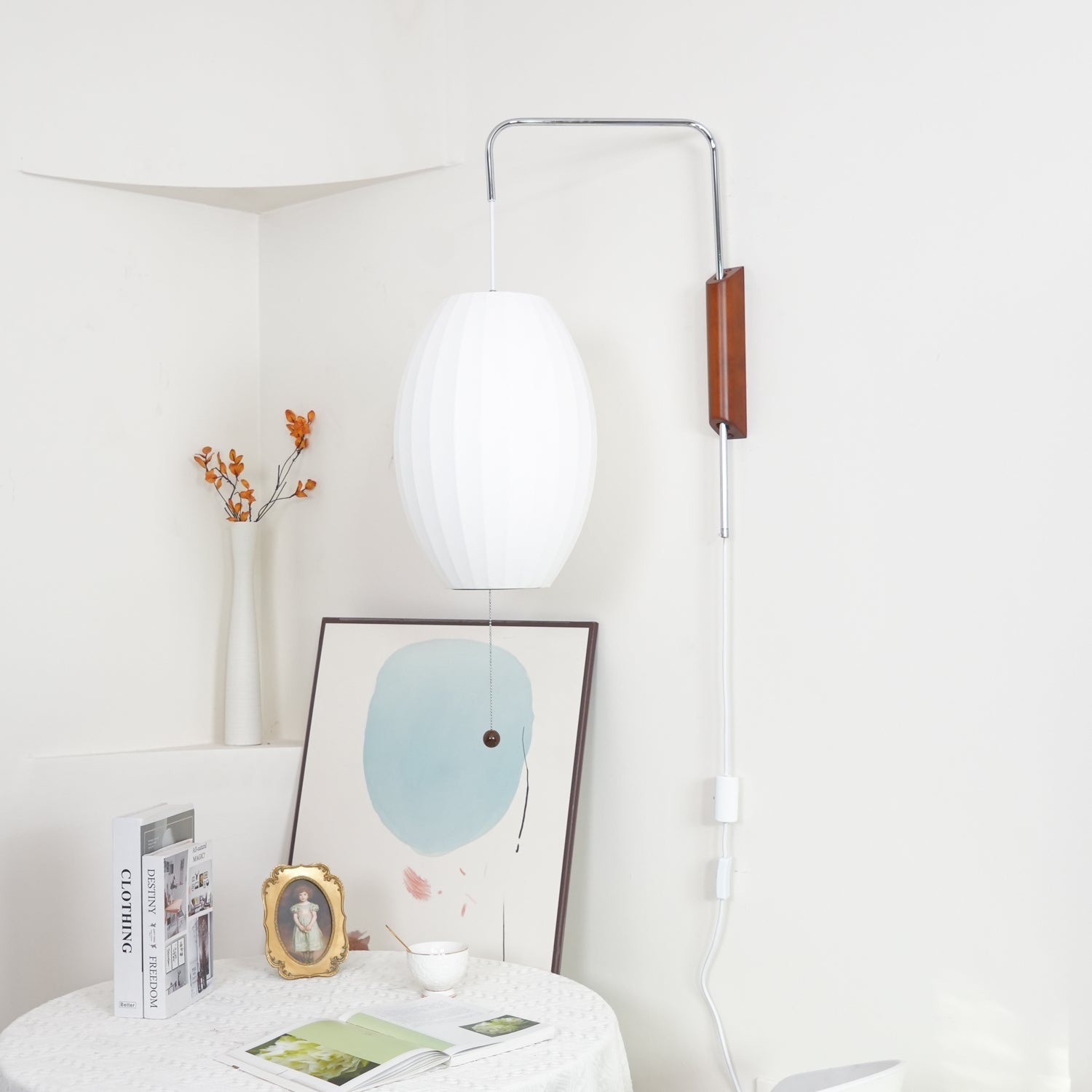 Hugo Wall Sconce Walnut Ball