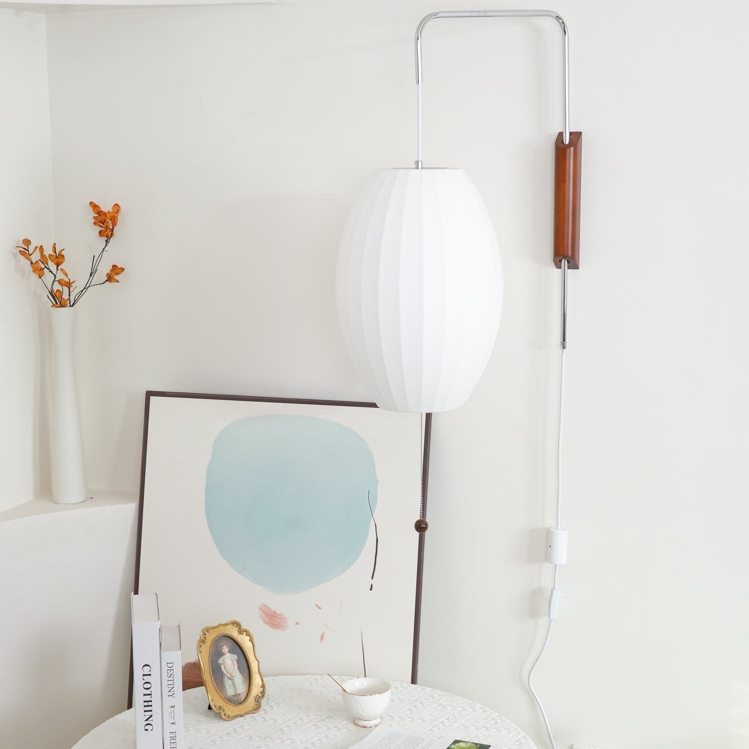 Hugo Wall Sconce Walnut Ball