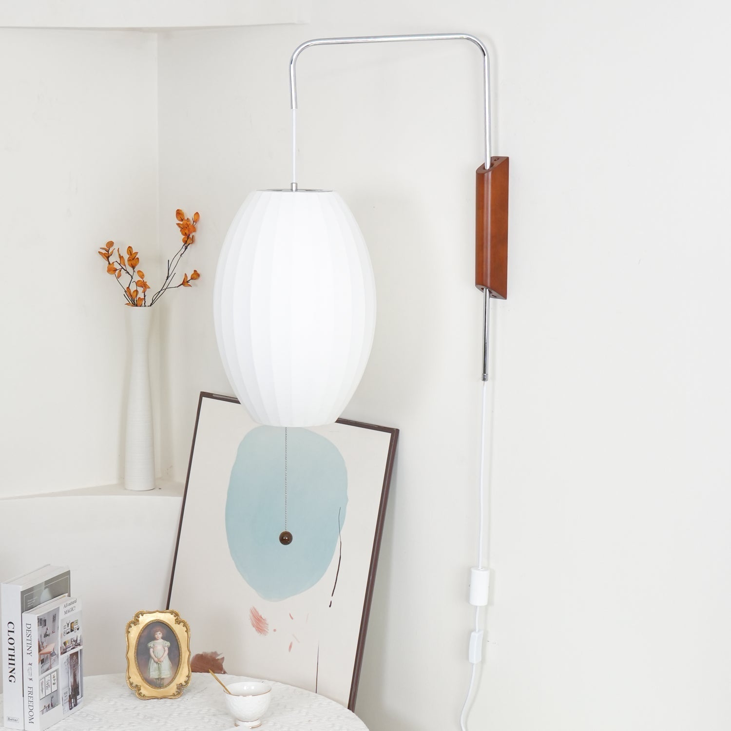 Hugo Wall Sconce Walnut Ball