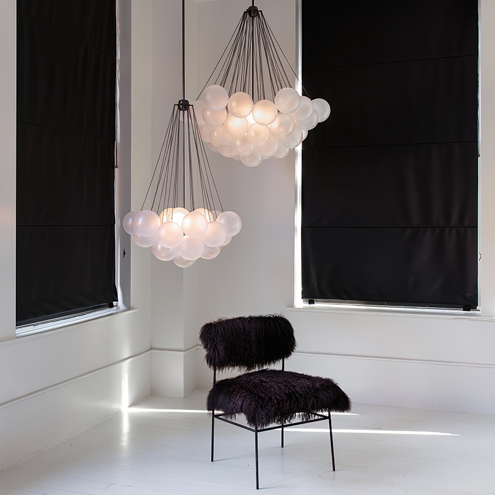 Eiririra Chandelier Bubble Frosted Glass