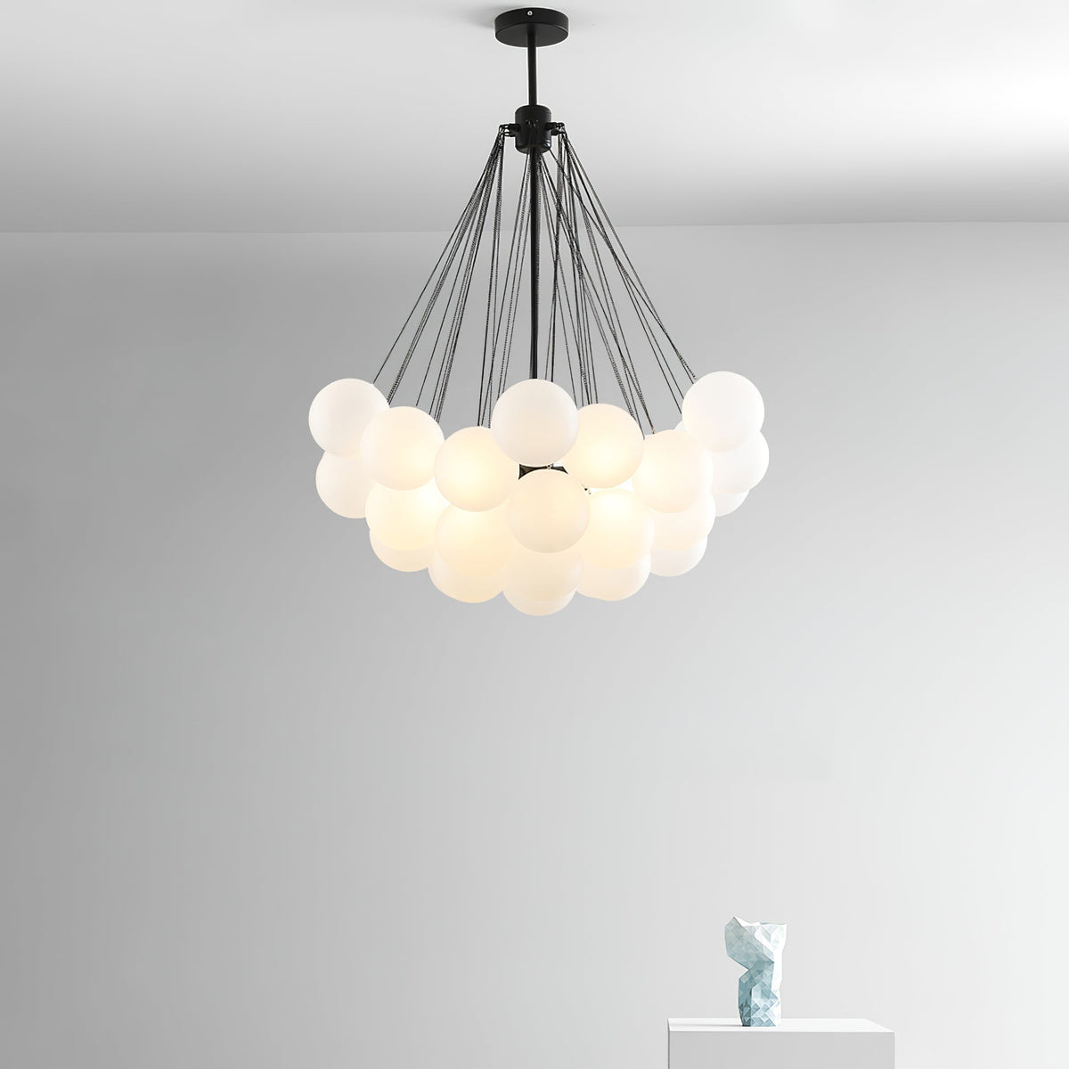 Eiririra Chandelier Bubble Frosted Glass