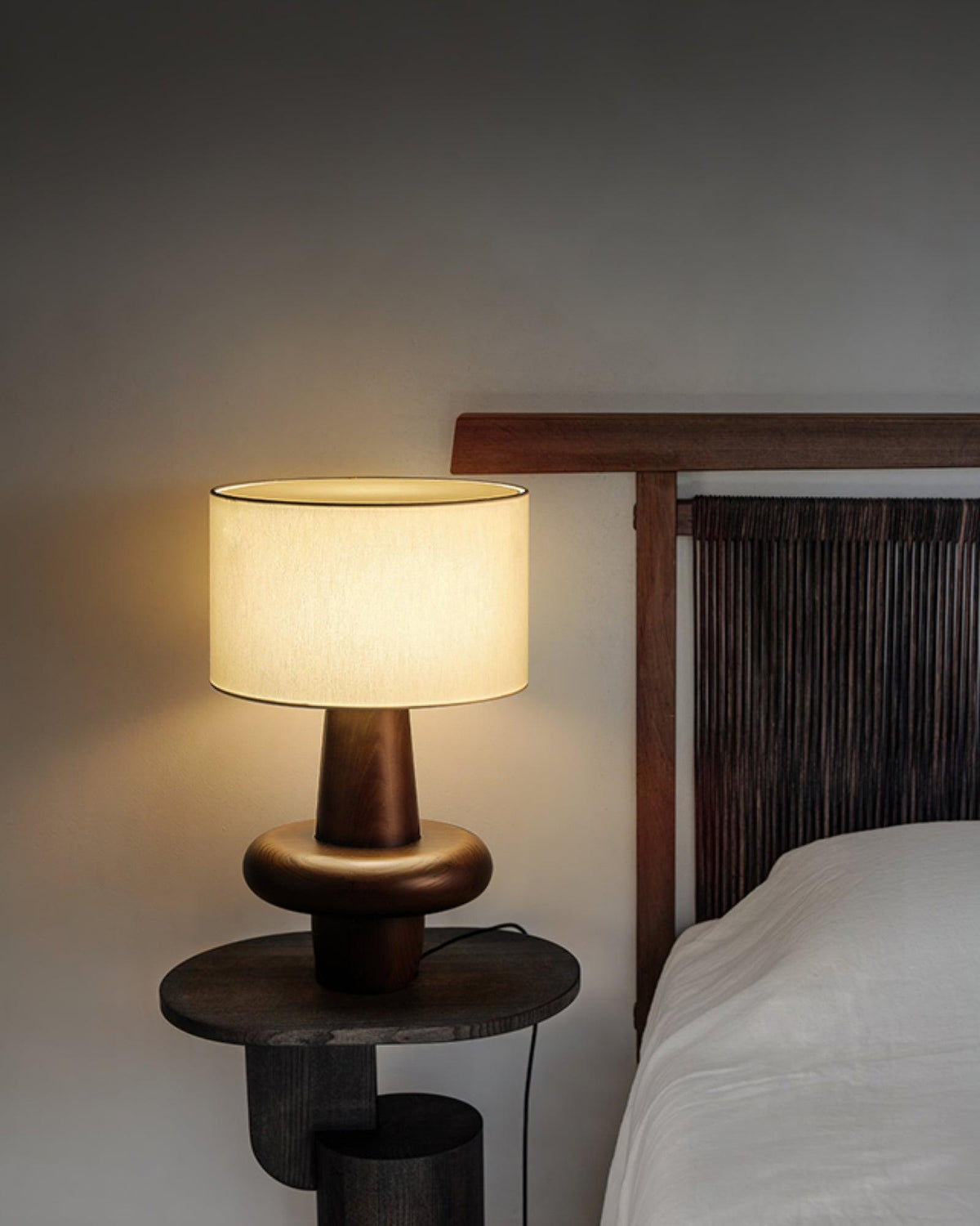 Ring Minimalist Wood Table Lamp