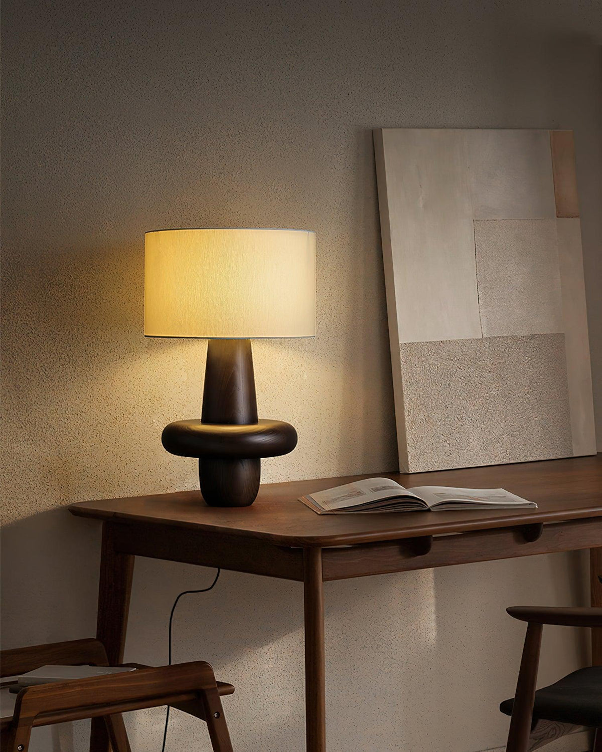 Ring Minimalist Wood Table Lamp