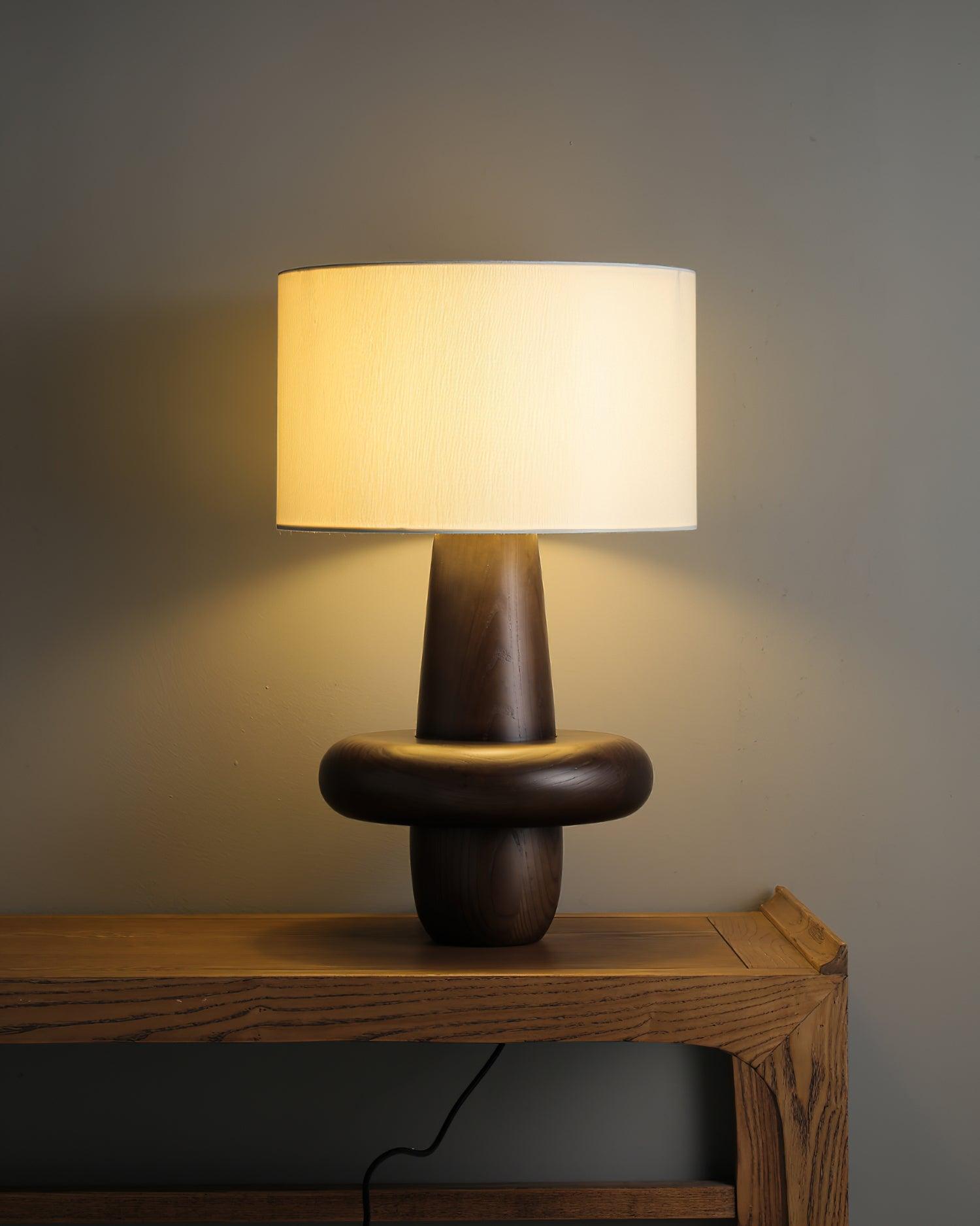 Ring Minimalist Wood Table Lamp