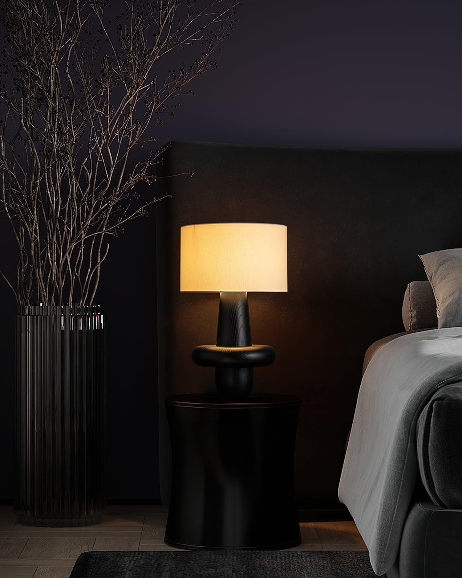 Ring Minimalist Wood Table Lamp