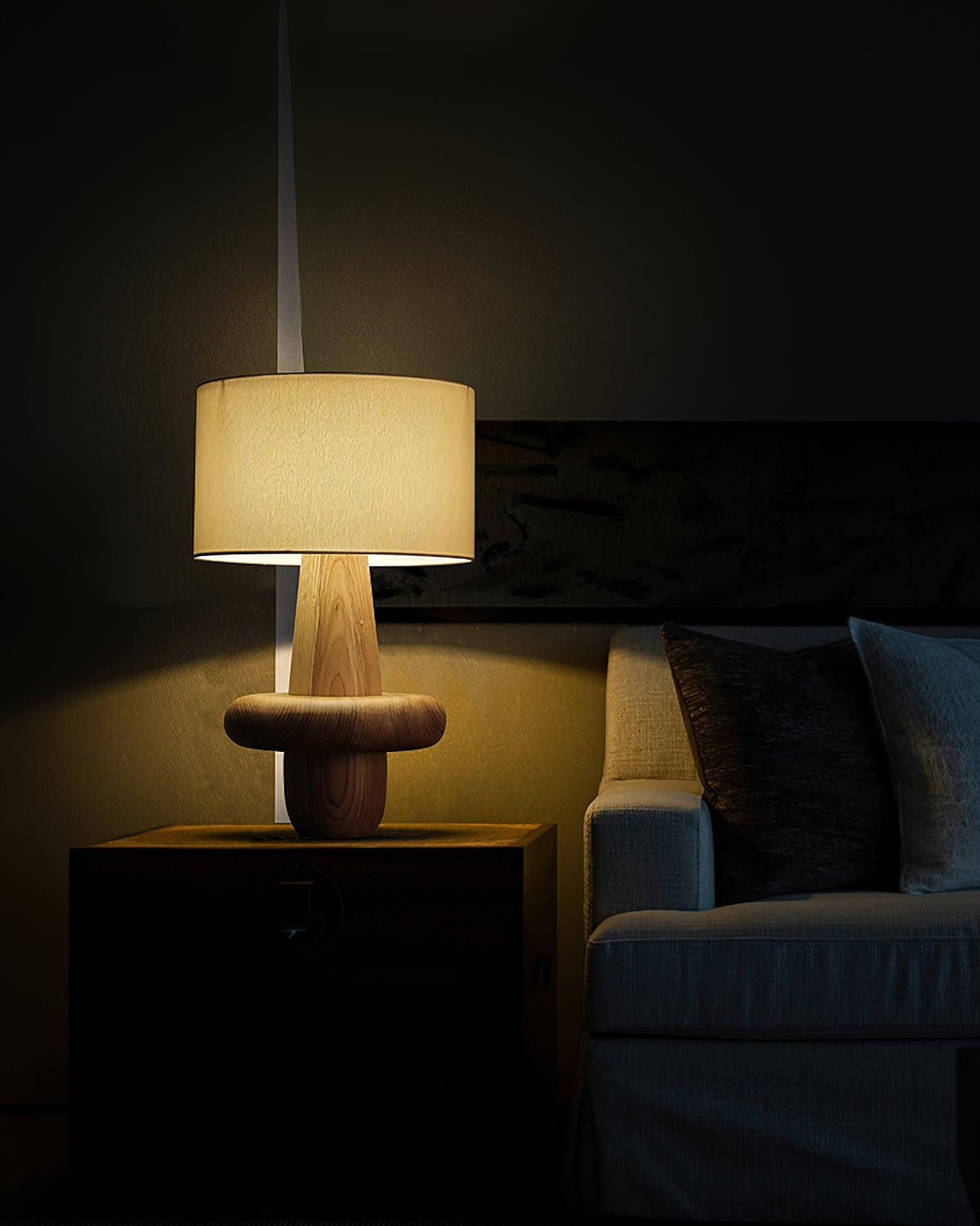 Ring Minimalist Wood Table Lamp