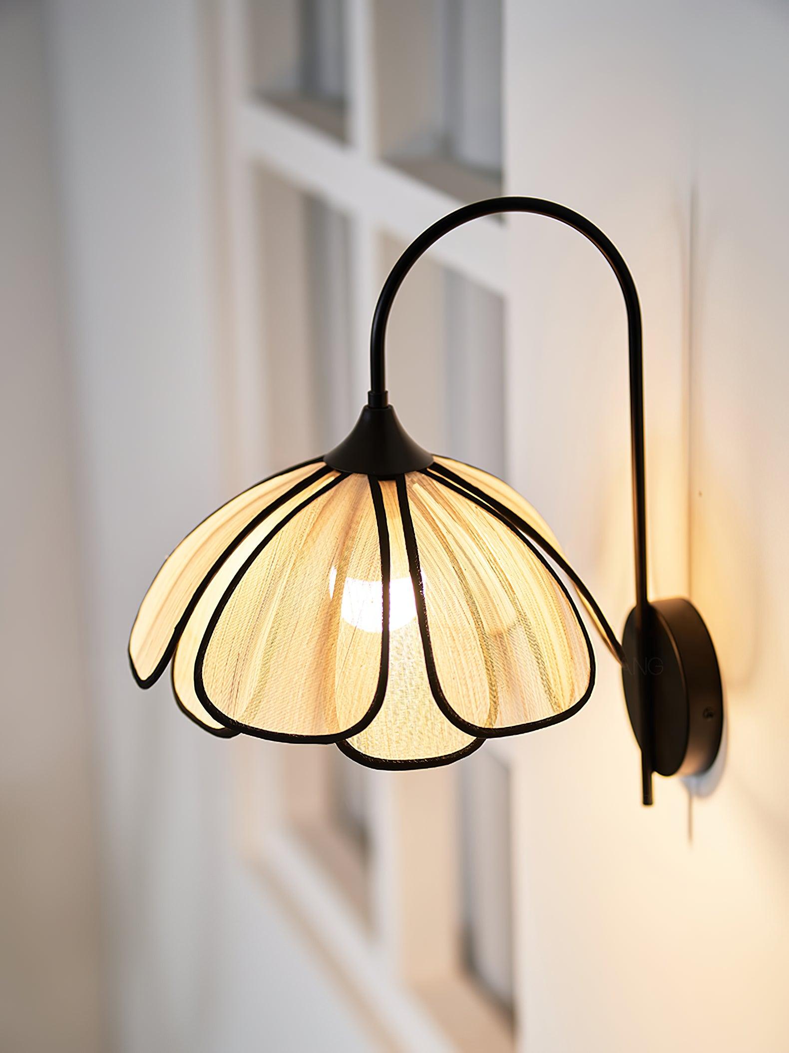 Ivsiliel Natural Burnt Petal Wall Lamp - Neutral Decor