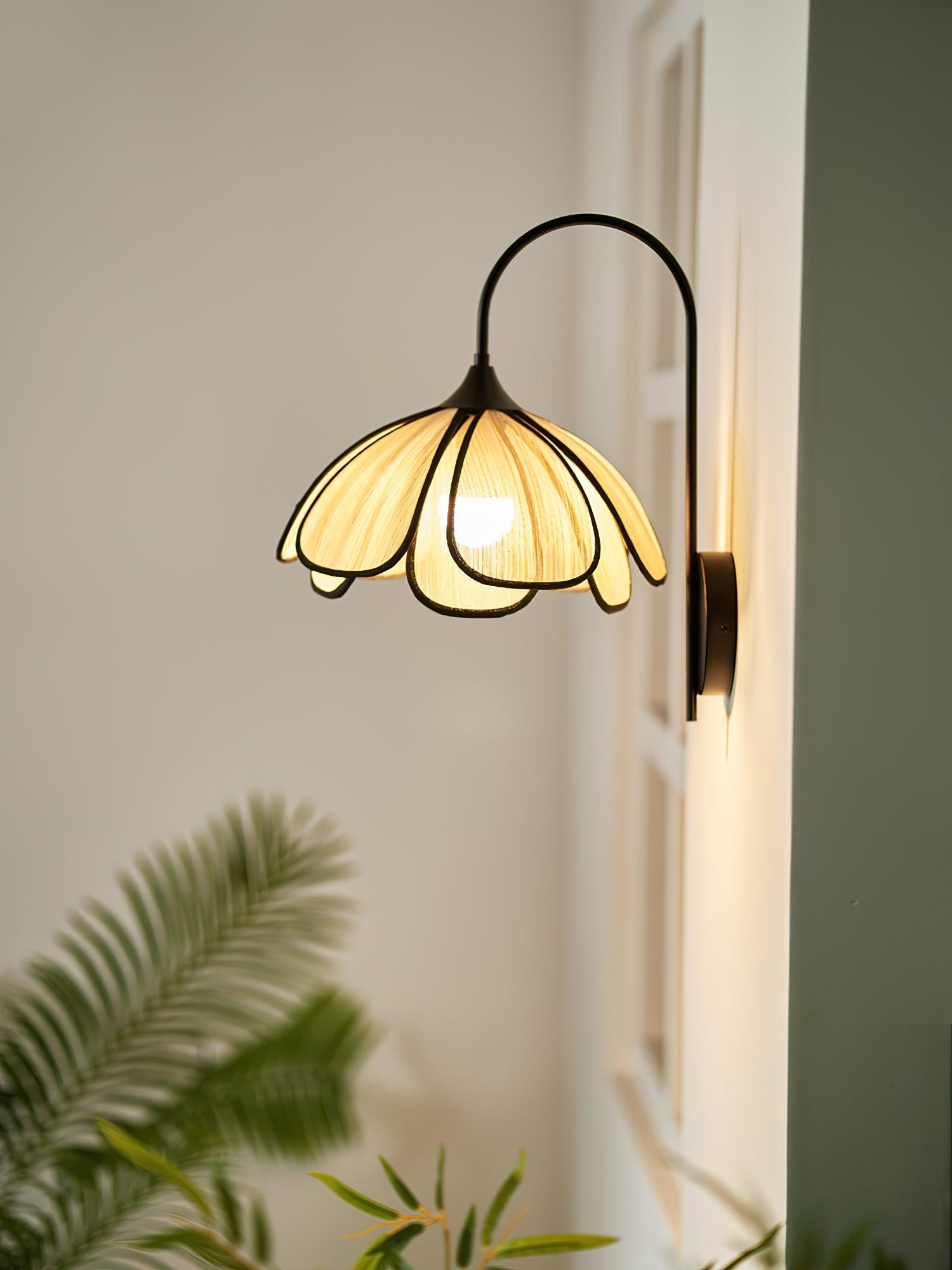 Ivsiliel Natural Burnt Petal Wall Lamp - Neutral Decor